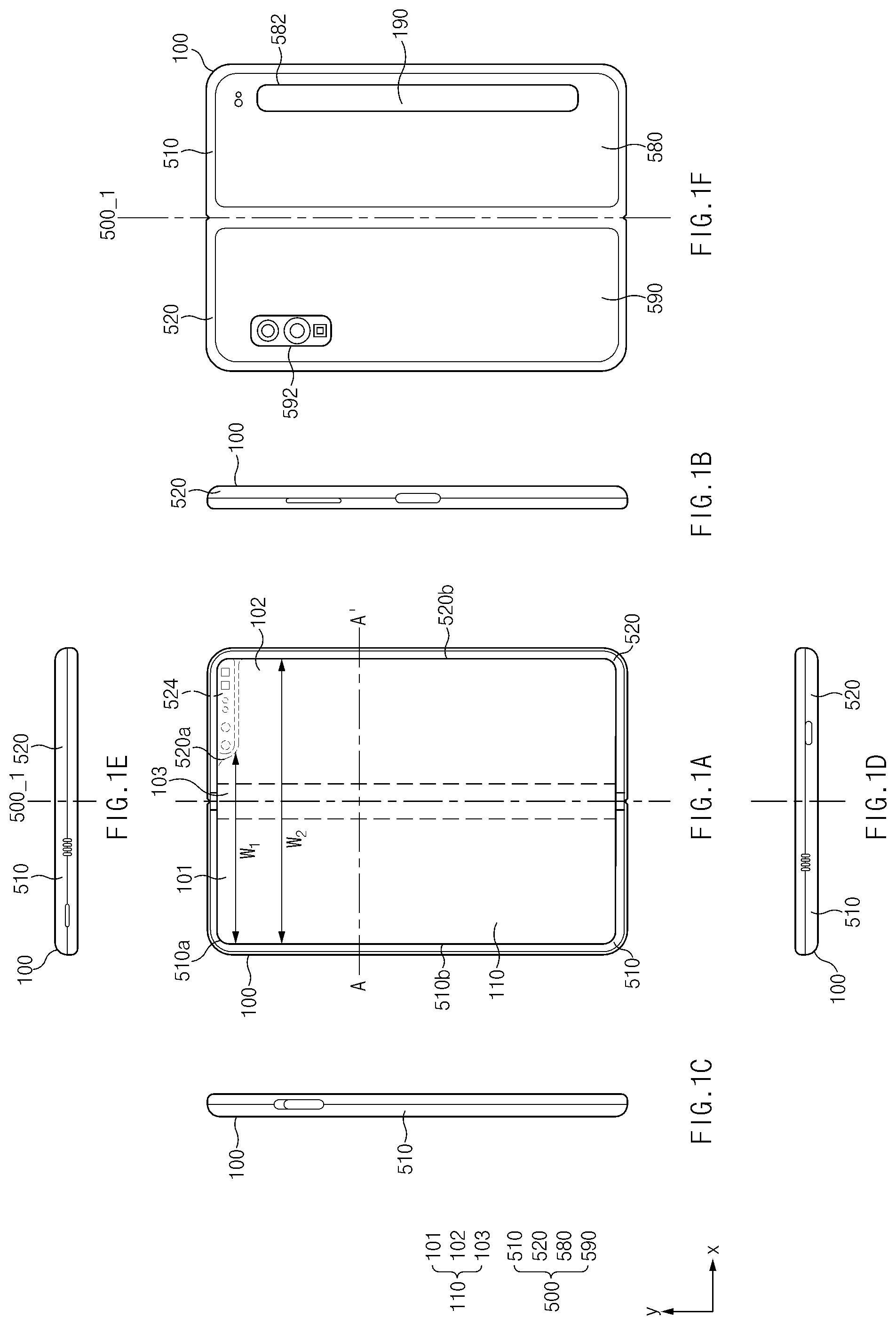 Patent US12468347 Figure 1 – Electronic device including structure against foreign substances