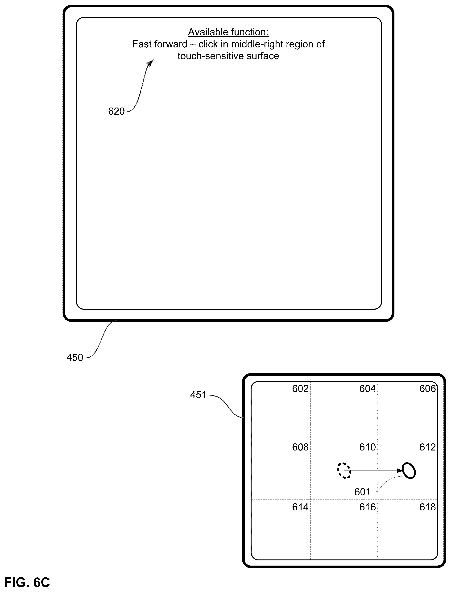 Patent US12468436 Figure 9 – Input device and user interface interactions