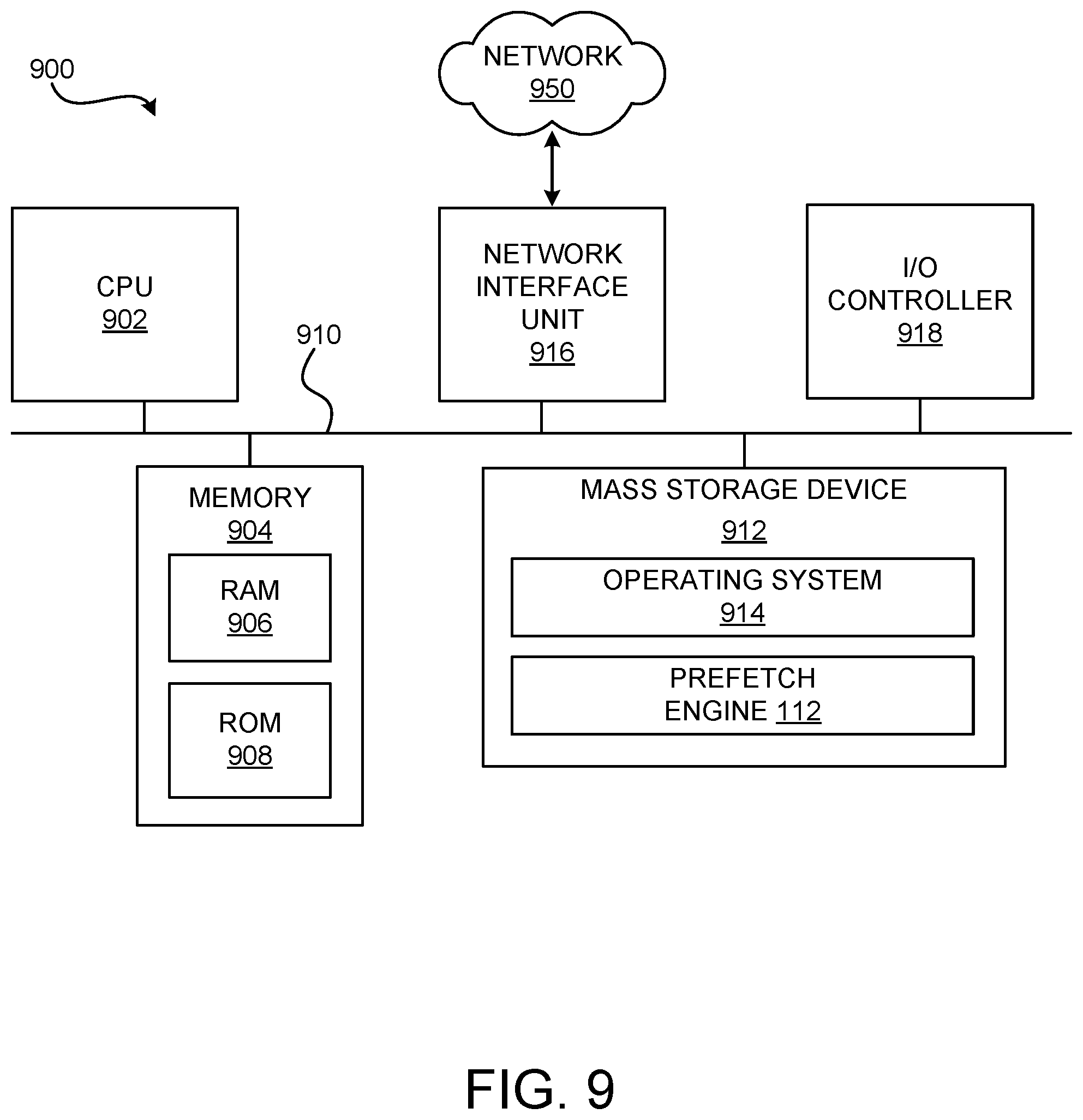Patent US12468700 Figure 9 – Asynchronous predictive caching of content listed in search results