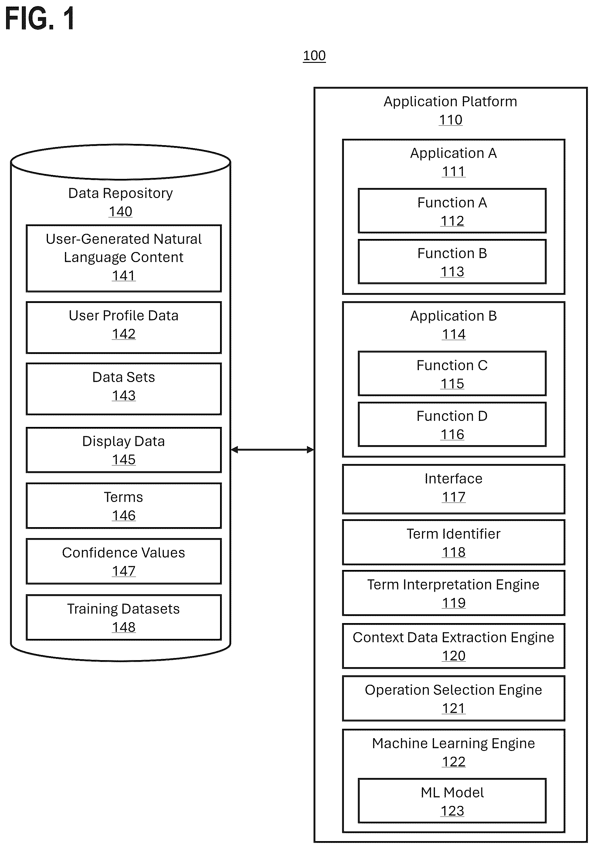 Patent US12468716 Figure 1 – Content-based operation selection