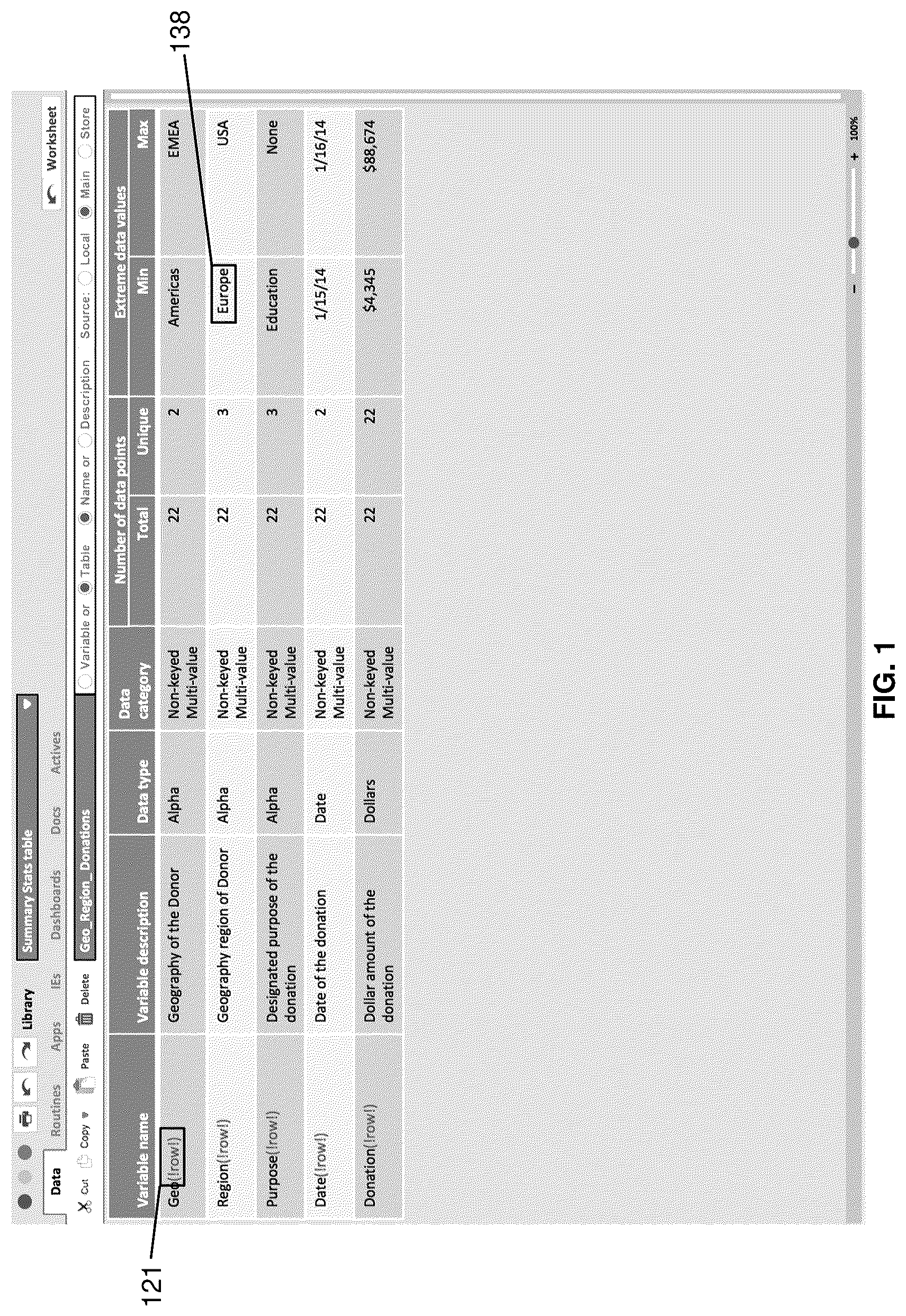 Patent US12468881 — Methods and systems for connecting a spreadsheet to external data sources with ordered formulaic use of data retrieved — Figure 1