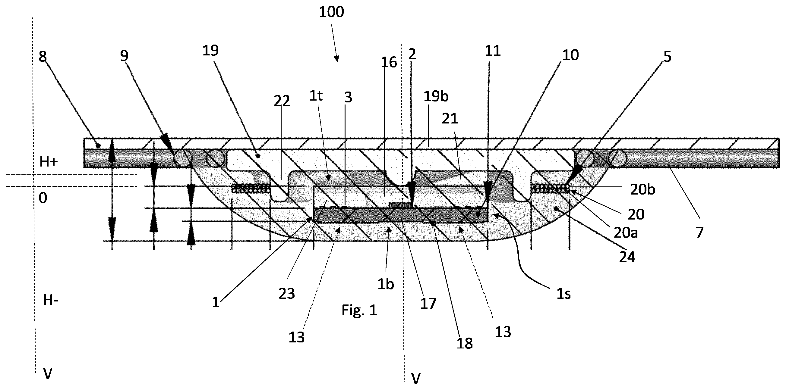 Patent US12468916 Figure 1 – RFID (radio frequency identification) tag, in particular for washable items
