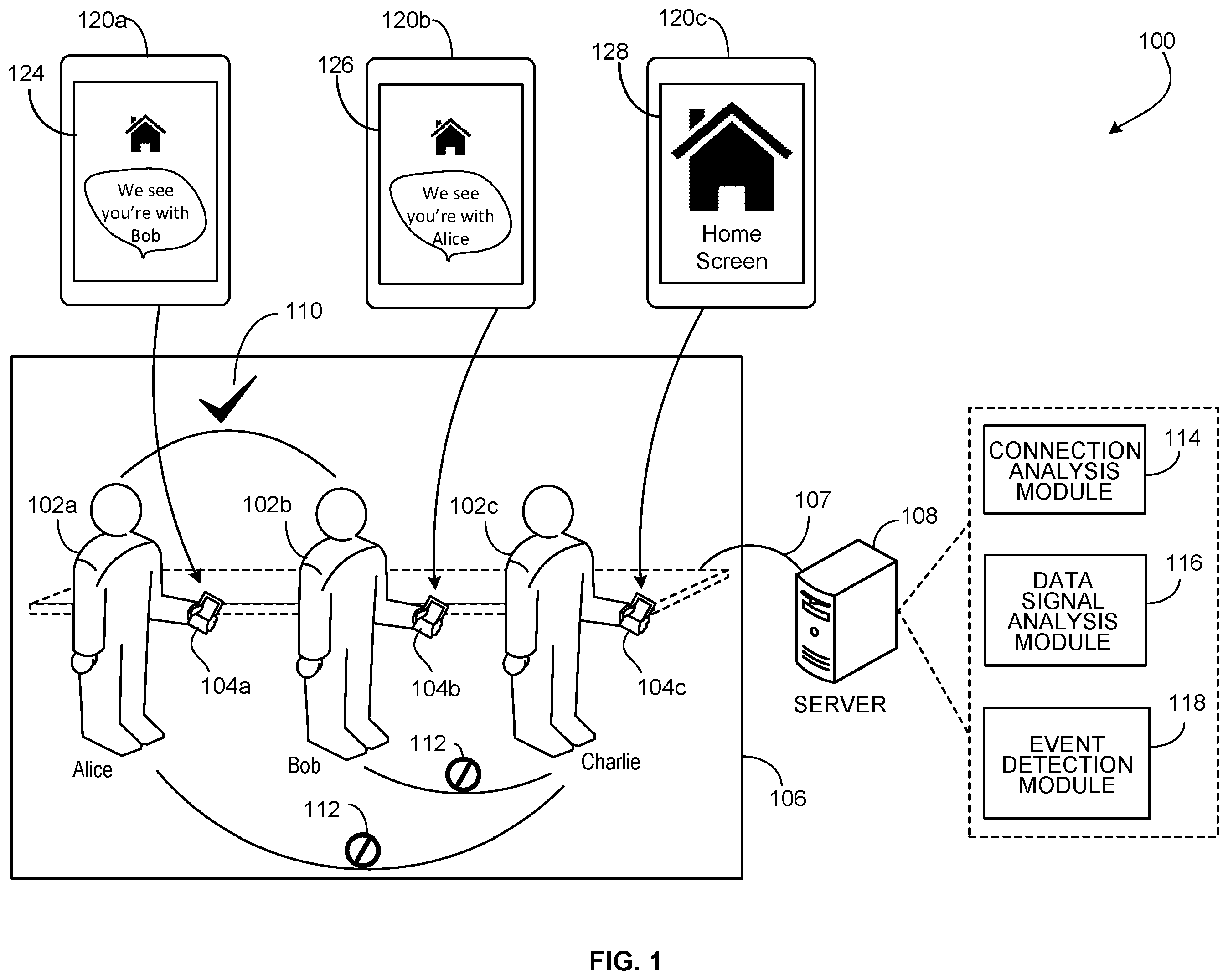 Patent US12468965 — Actionable suggestions for activities — Figure 1