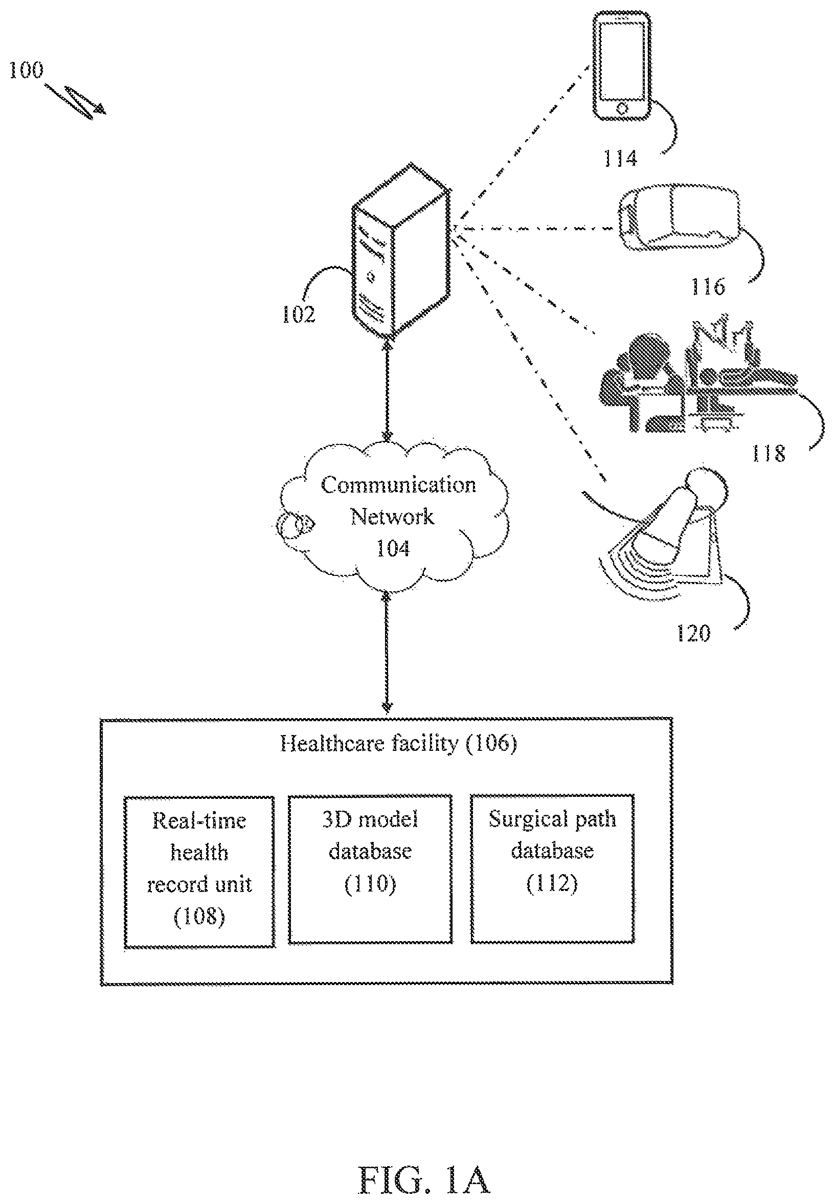 Patent US12472025 — Systems and methods of providing assistance to a surgeon for minimizing errors during a surgical procedure — Figure 1