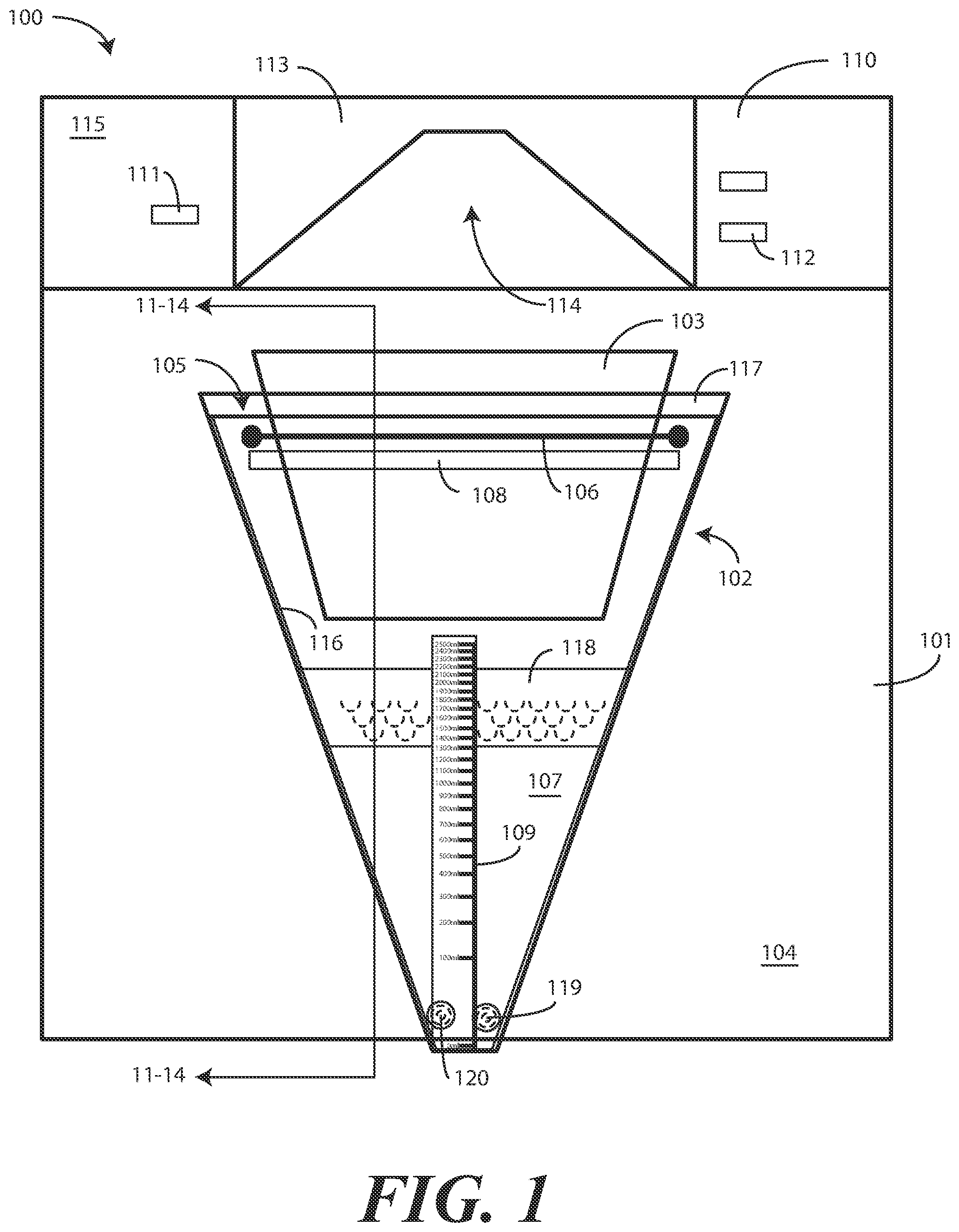 Patent US12472027 — Dual amniotic and placenta fluid measurement parturition drape — Figure 1
