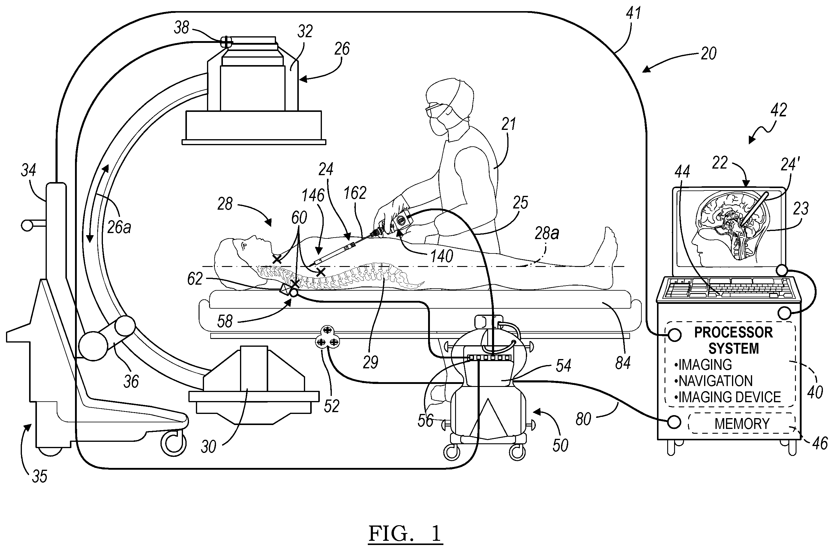 Patent US12472031 — Automatic identification of tracked surgical devices using an electromagnetic localization system — Figure 1