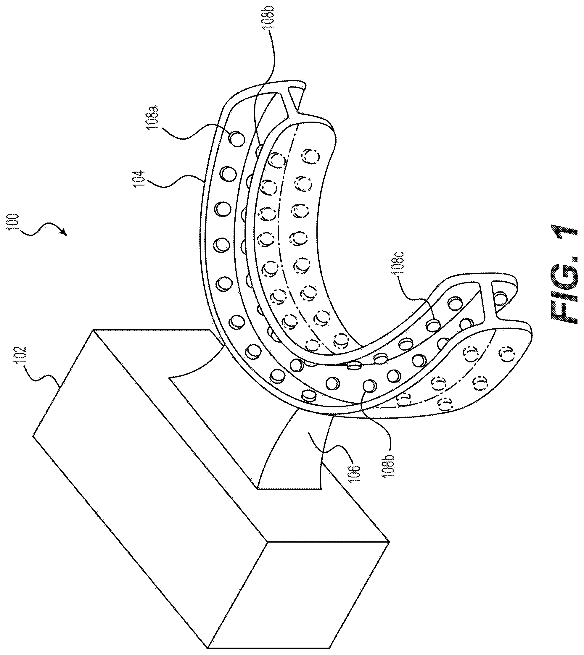 Patent US12472037 Figure 1 – Light-based aligner seating apparatus and methods