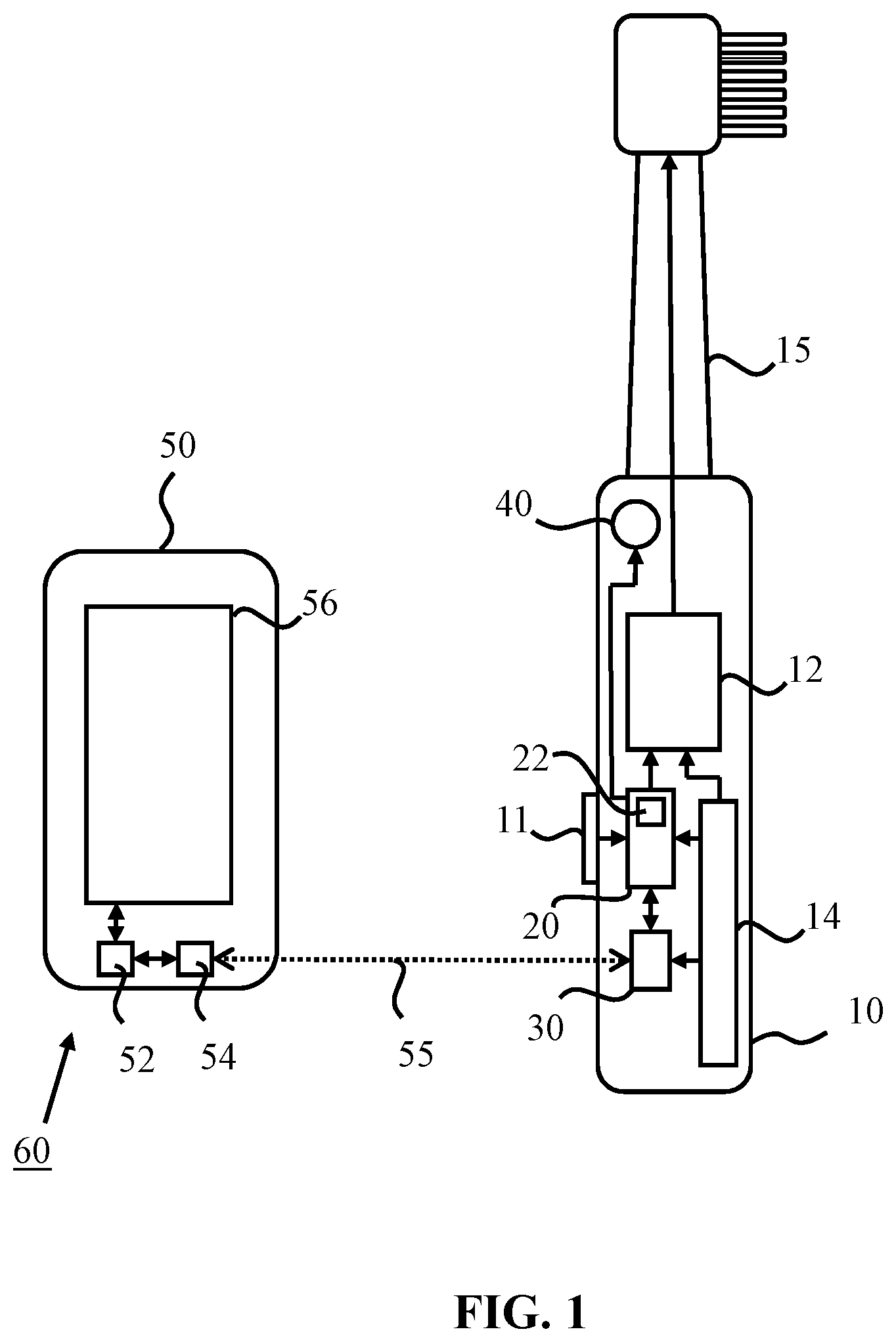Patent US12472046 — Power toothbrush control — Figure 1