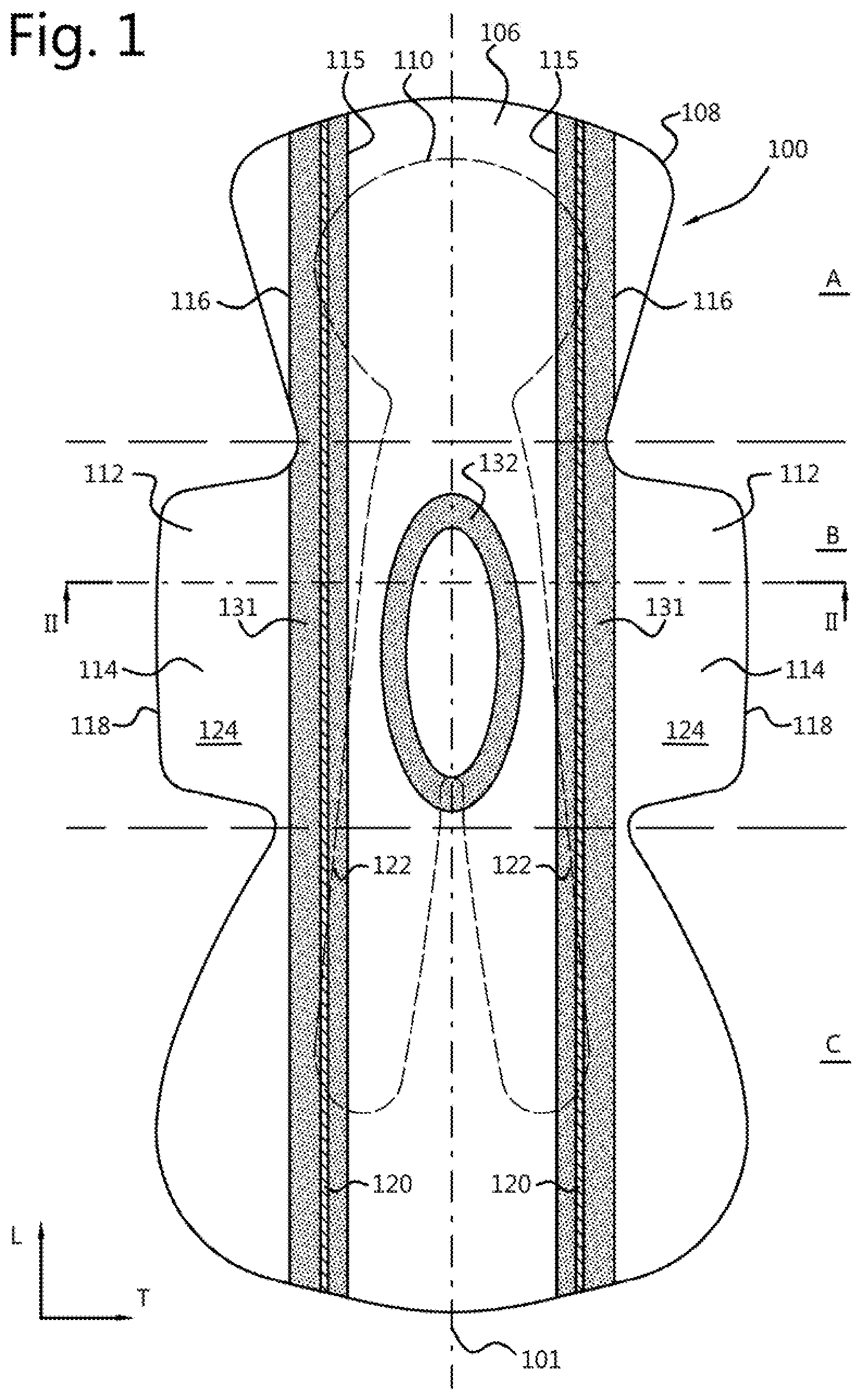 Patent US12472109 — Disposable hygiene article — Figure 1