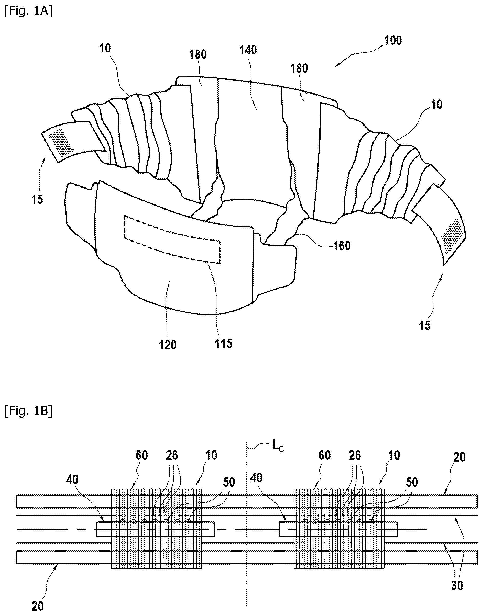 Patent US12472110 — Extensible composite having ribs — Figure 1