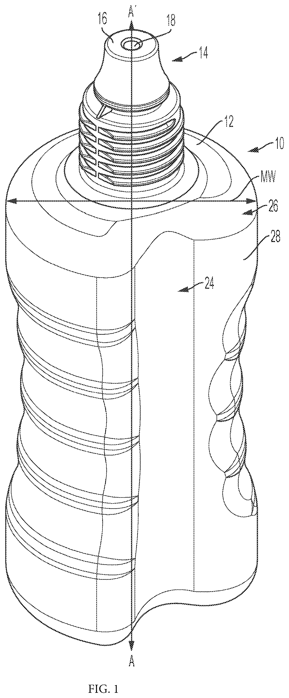 Patent US12472162 — Ready-to-use, terminally sterile packaging for surgical antiseptic and method of use — Figure 1