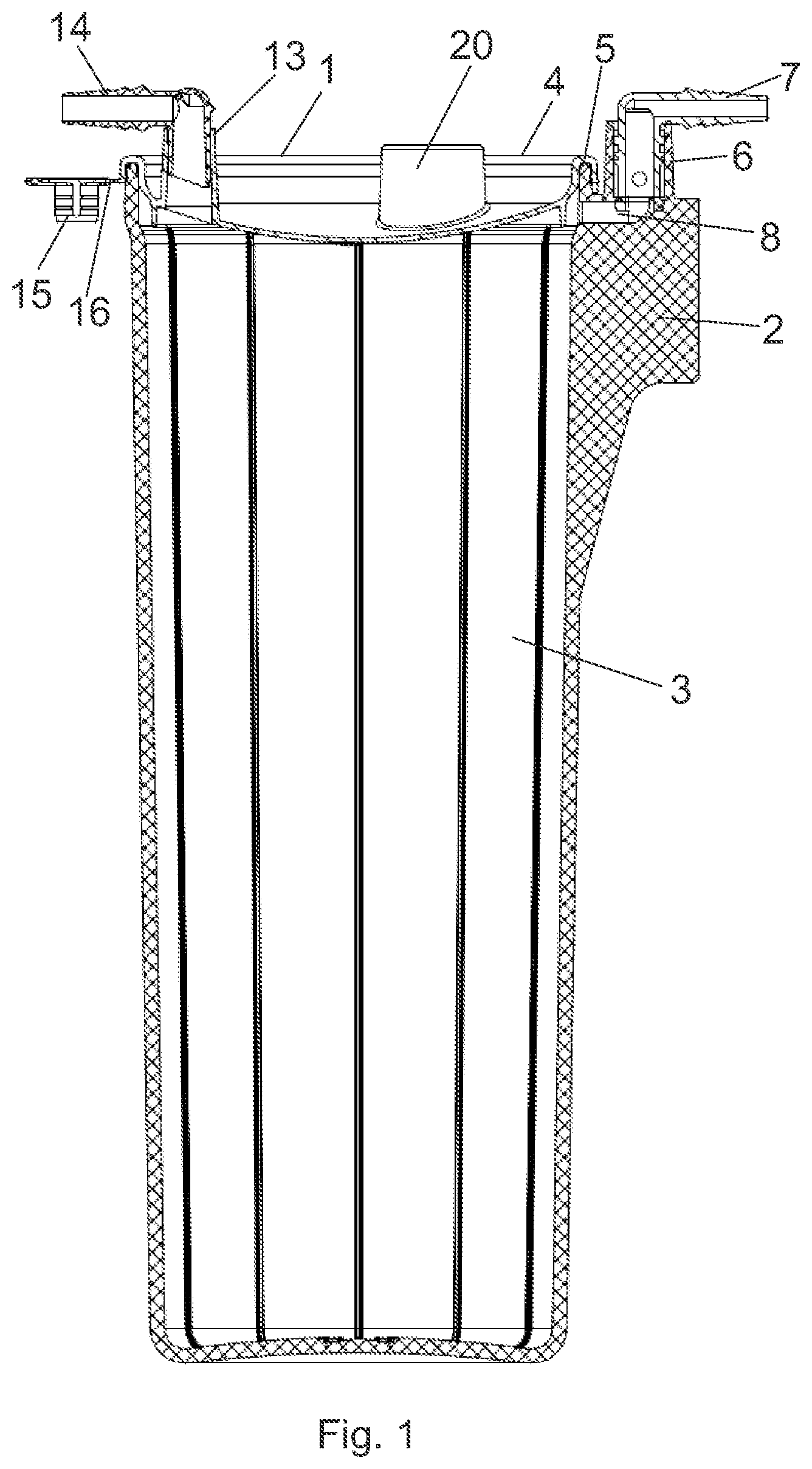 Patent US12472300 — Suction bag for medical or surgical use, and suction bag arrangement — Figure 1