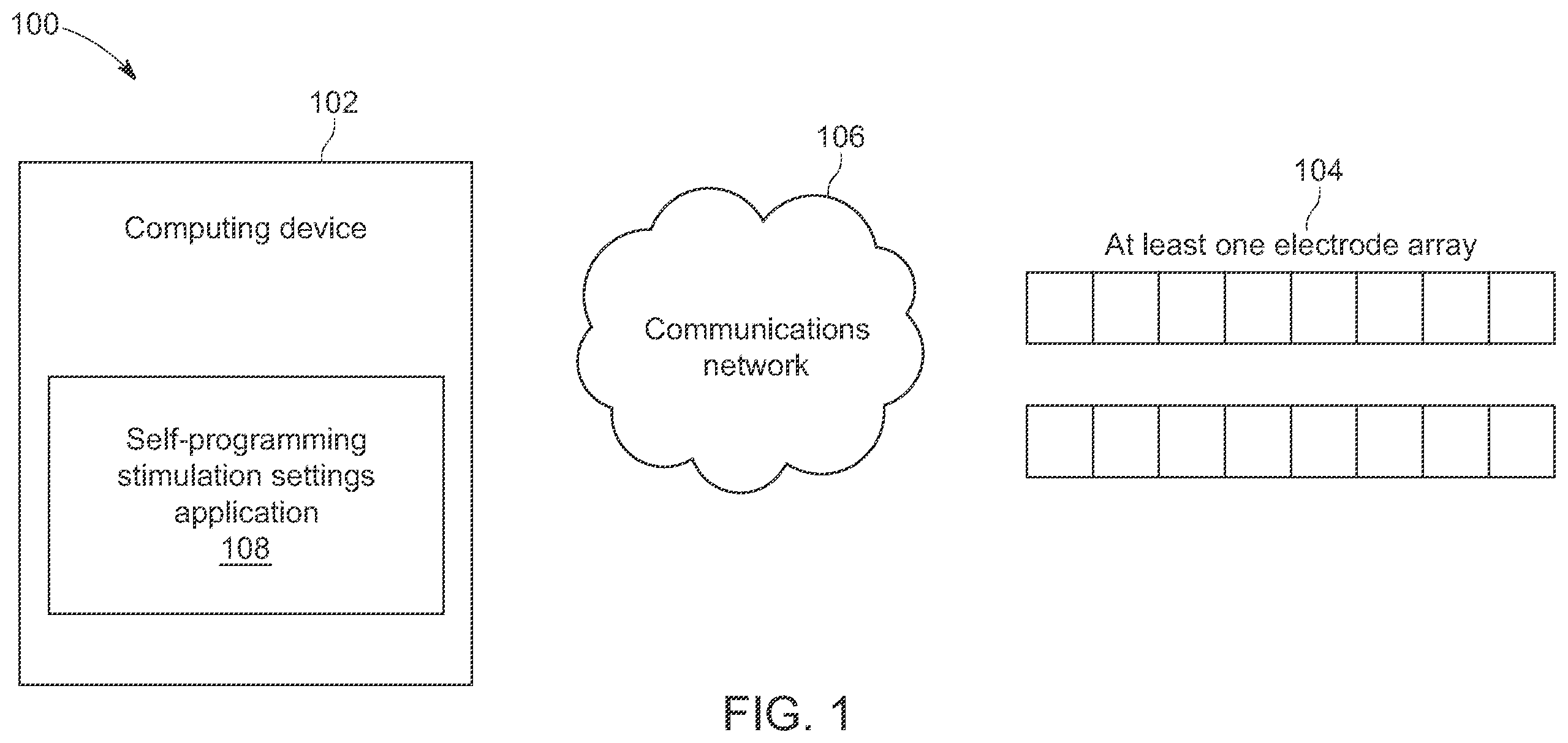Patent US12472347 — System and method for self-programming stimulation settings — Figure 1