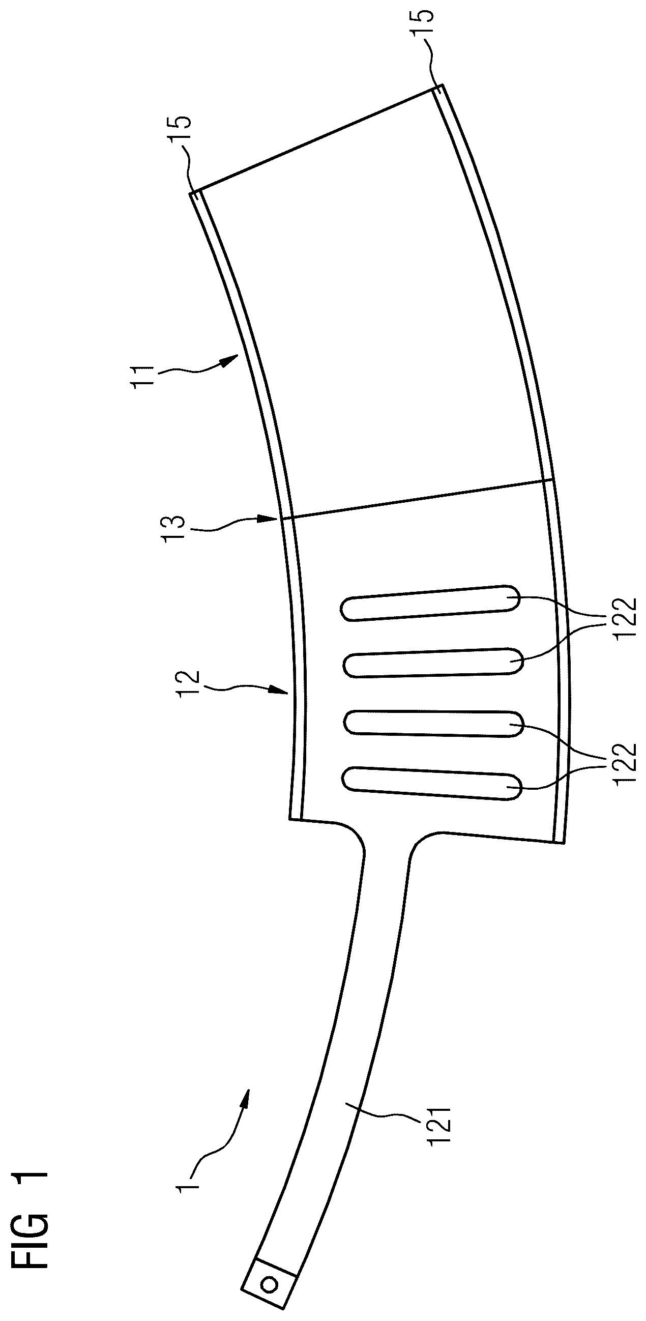Patent US12472381 Figure 1 – Fin for collimating therapeutic radiation