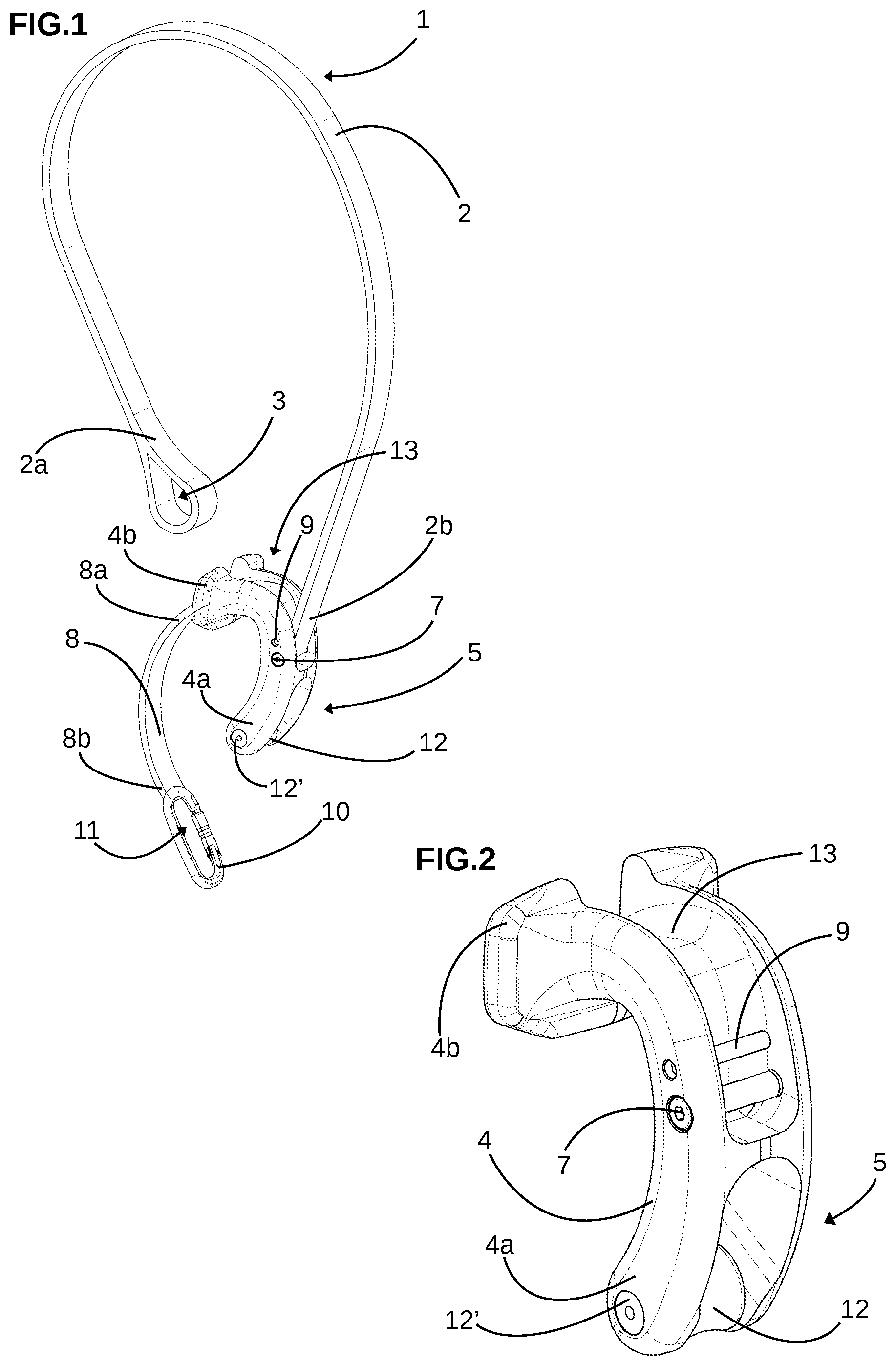 Patent US12472390 — Attachment device to an anchor point and method for using the attachment device — Figure 1