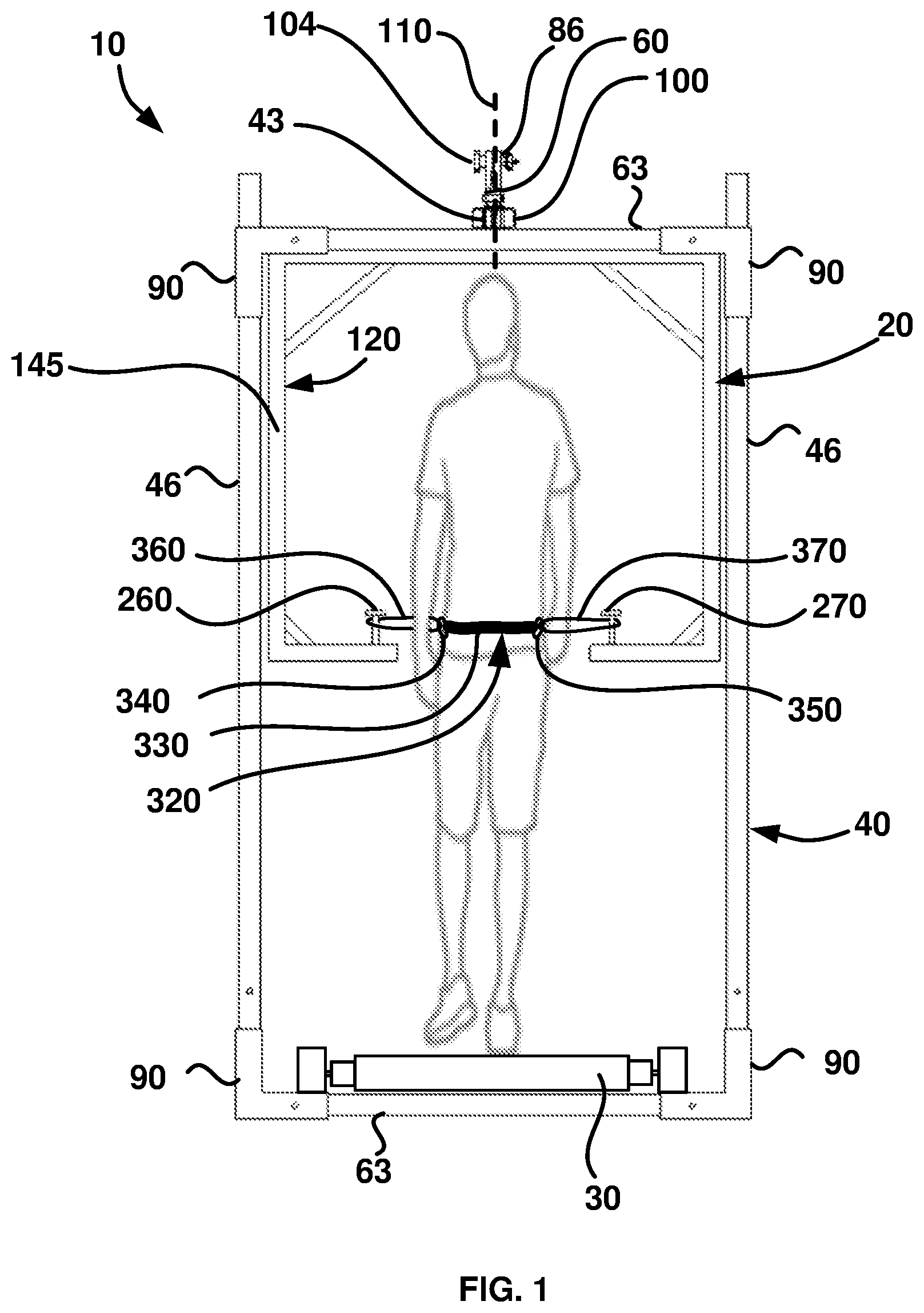 Patent US12472403 — Apparatus and method for physiotherapy — Figure 1