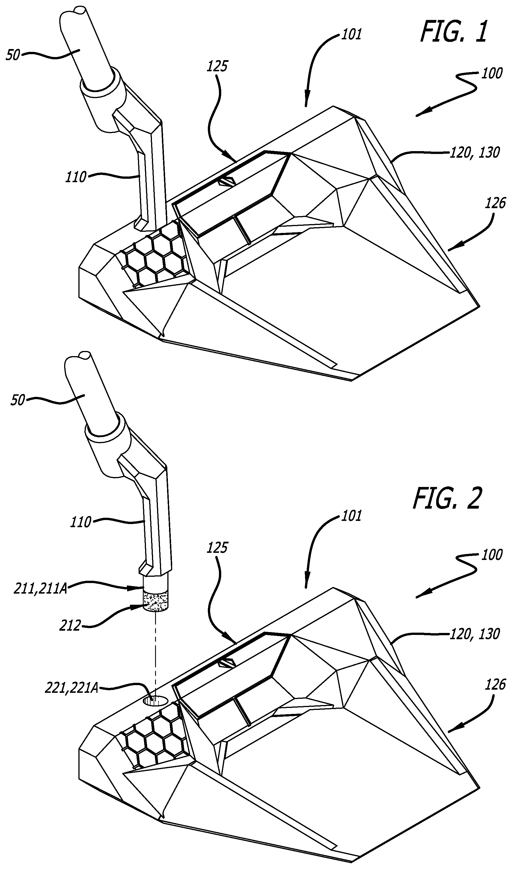Patent US12472406 — Golf clubhead with powder filled cavity — Figure 1