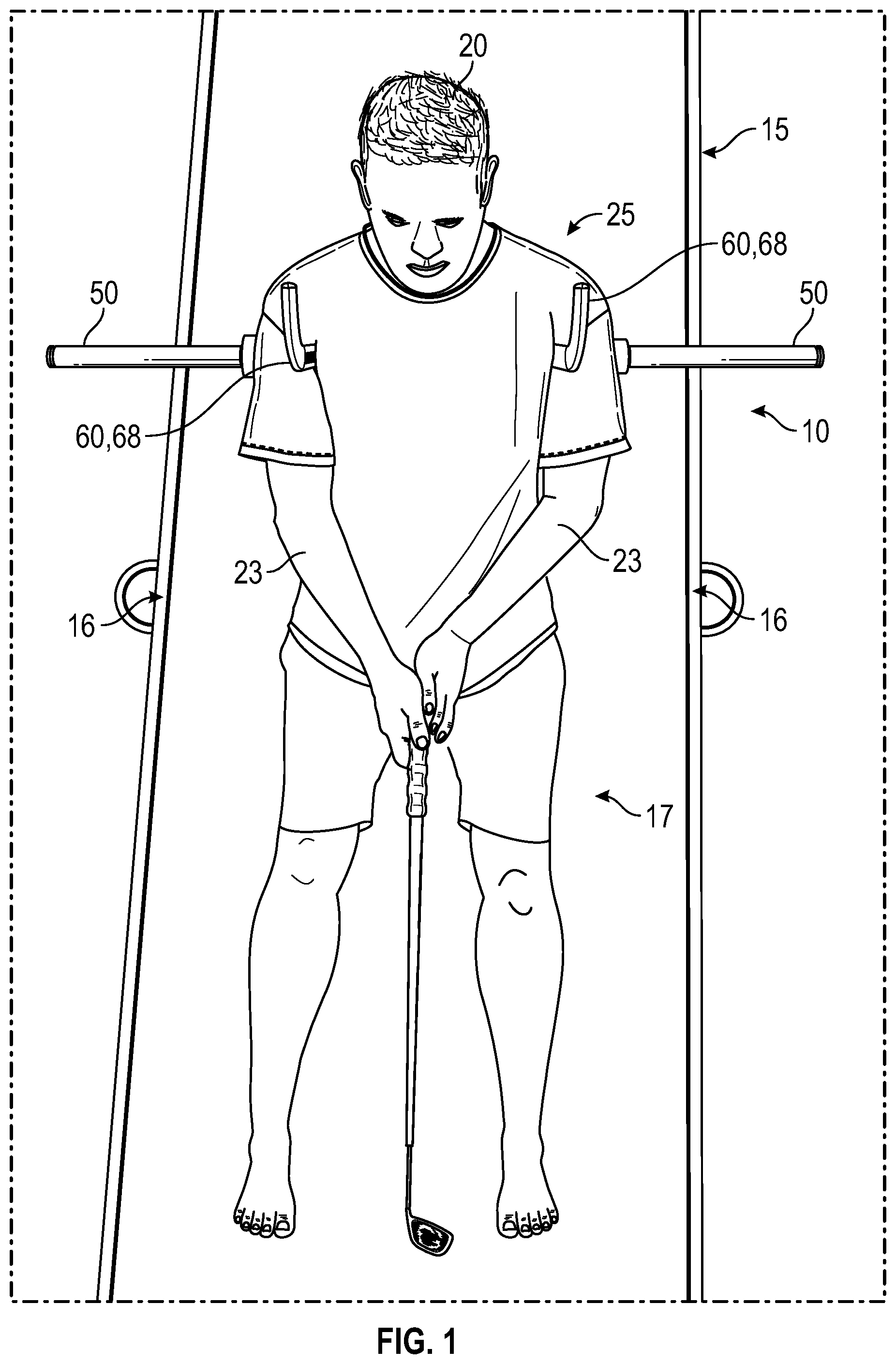 Patent US12472415 — Golf putt training aid — Figure 1