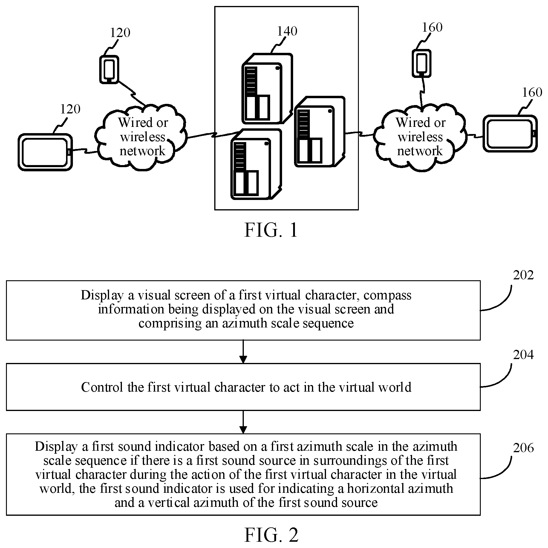 Patent US12472433 — Virtual world sound-prompting method, apparatus, device and storage medium — Figure 1