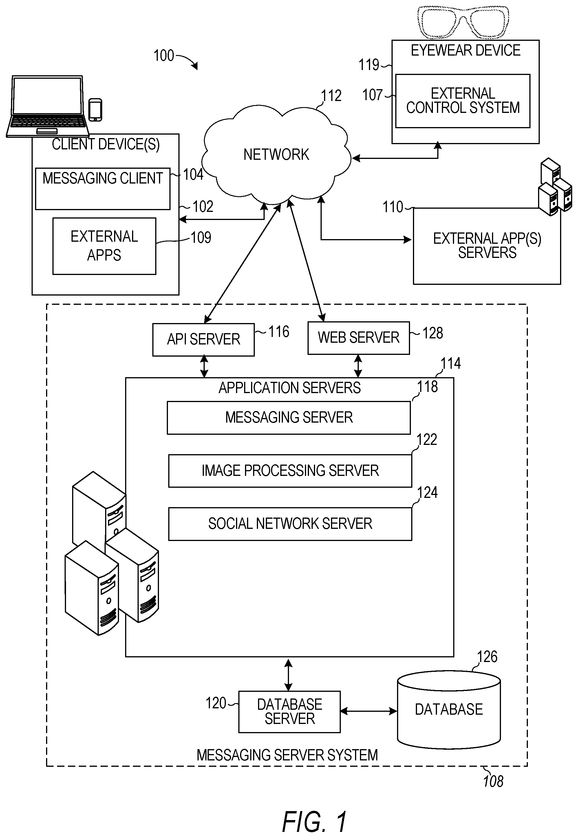 Patent US12472435 — External controller for an eyewear device — Figure 1