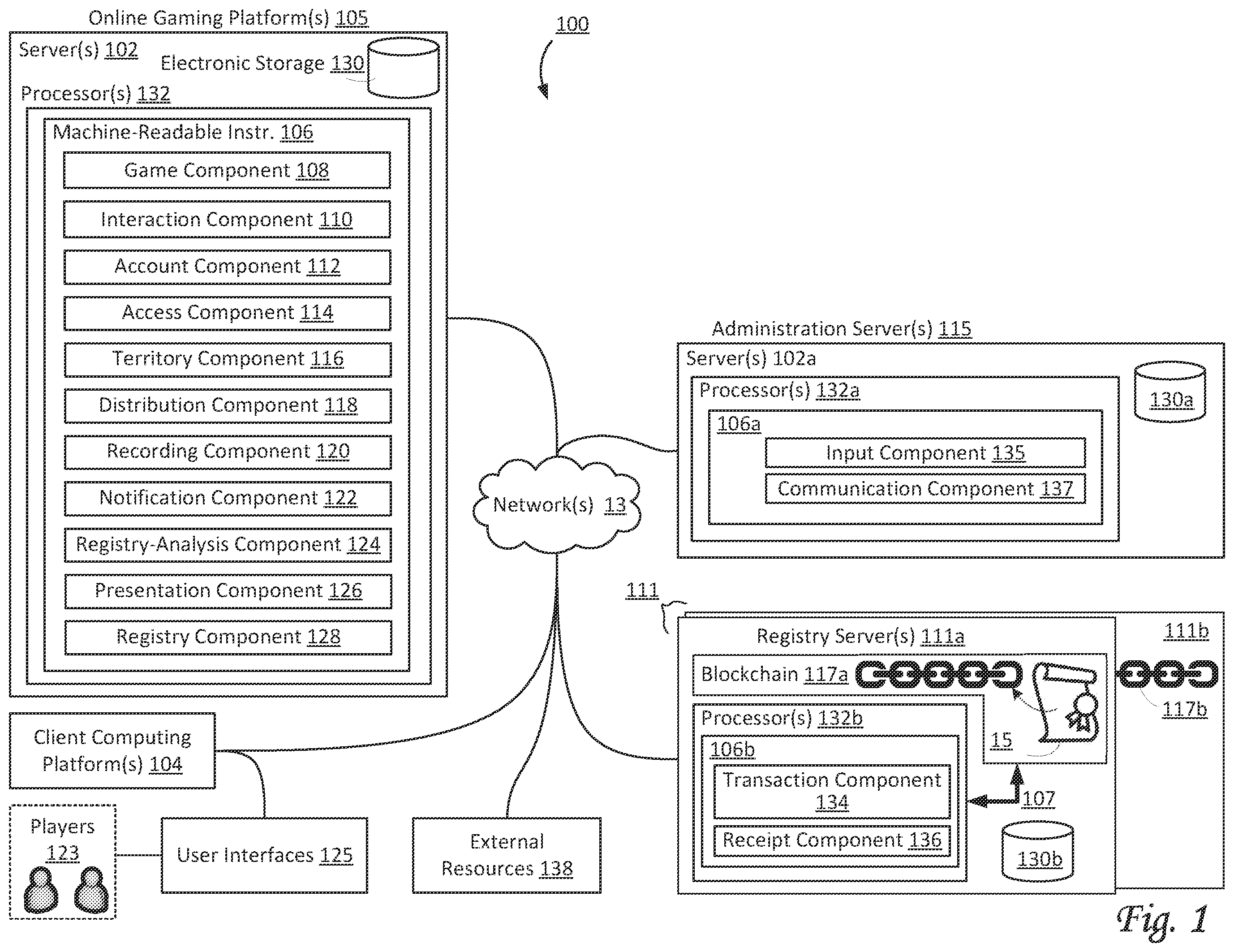 Patent US12472440 — Systems and methods for shared control of benefit-producing virtual territory through the exchange of fungible digital articles — Figure 1