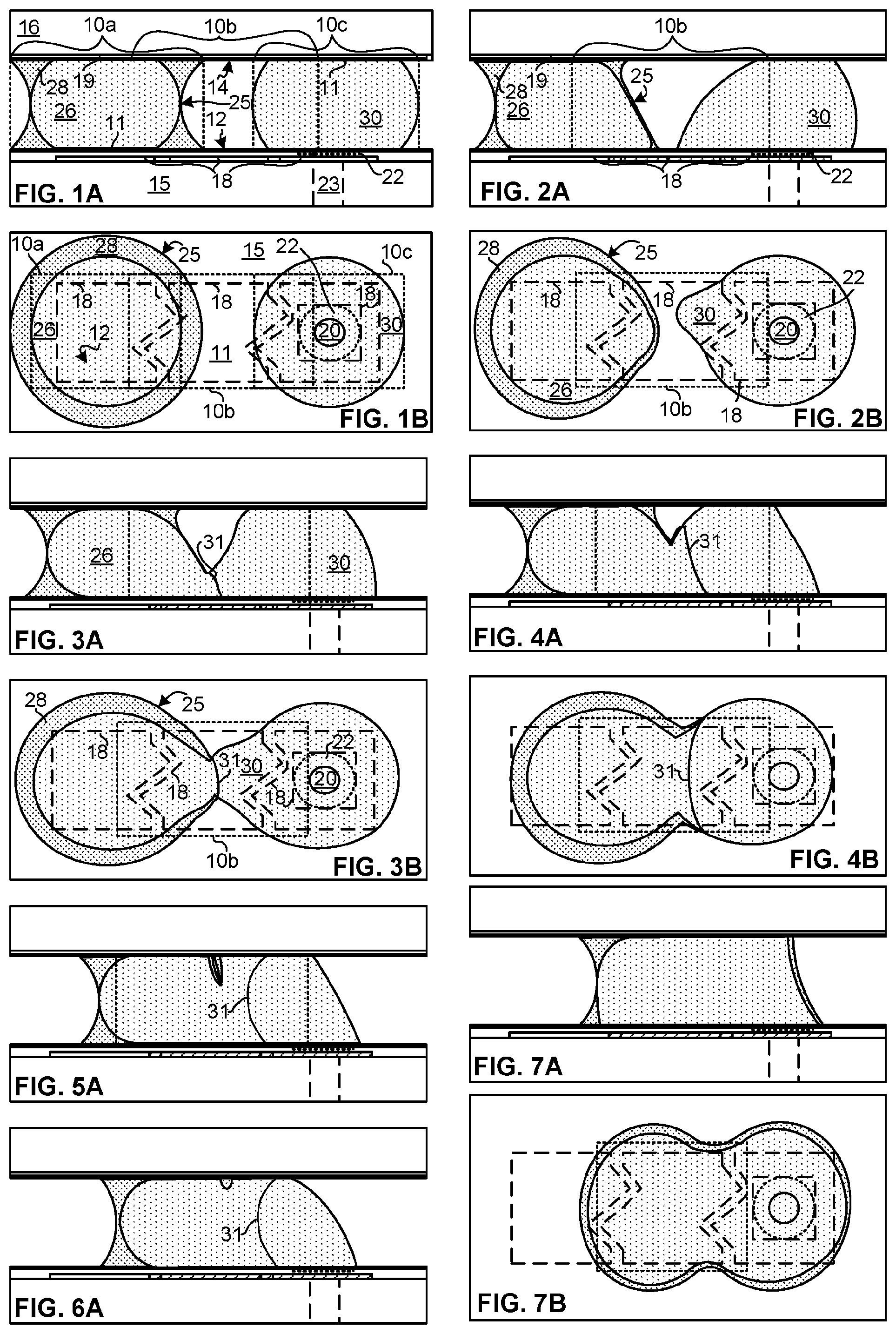 Patent US12472502 Figure 1 – Oil residue protection in oil-encapsulated digital microfluidics
