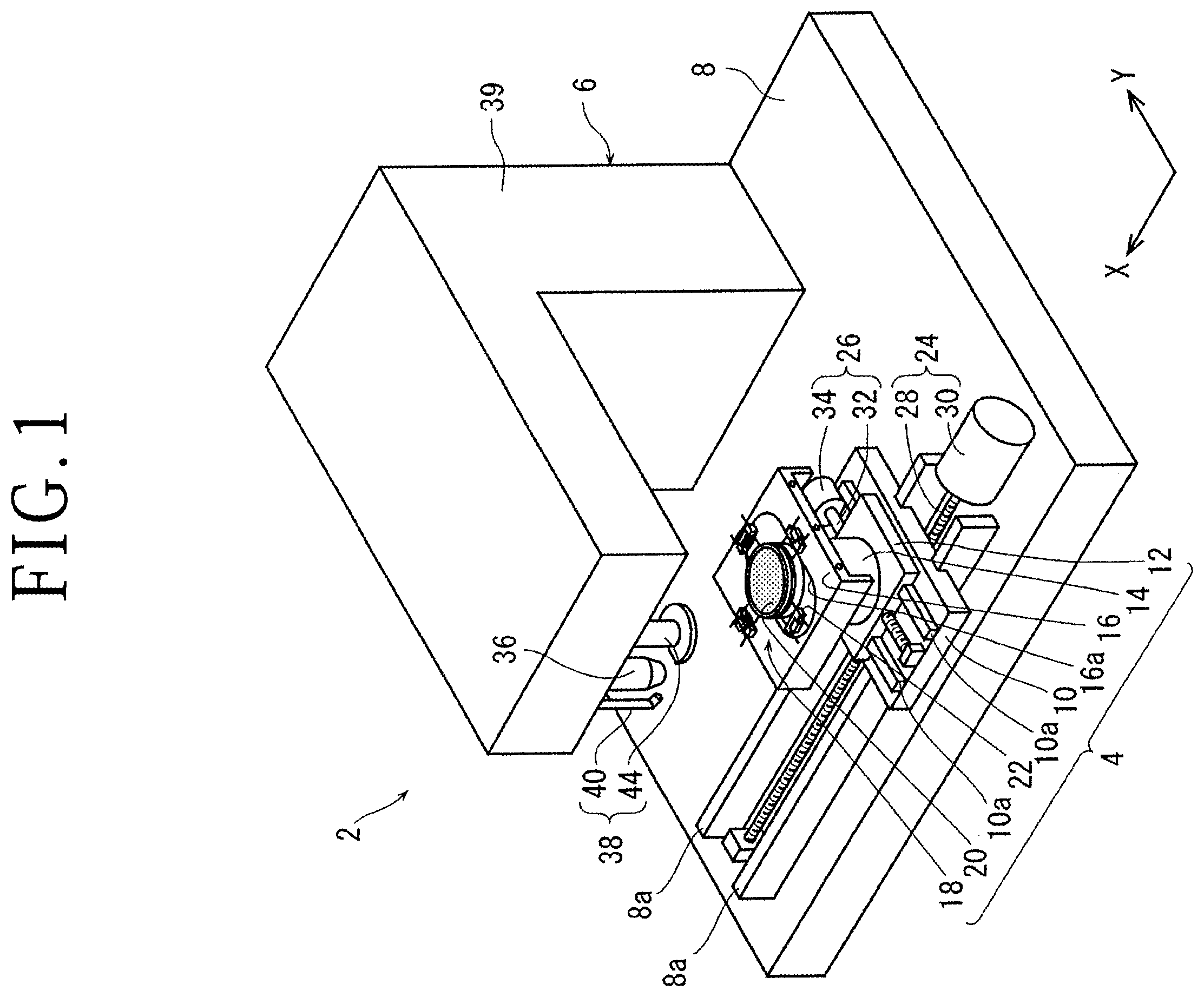 Patent US12472582 Figure 1 – Laser processing apparatus and debris remover