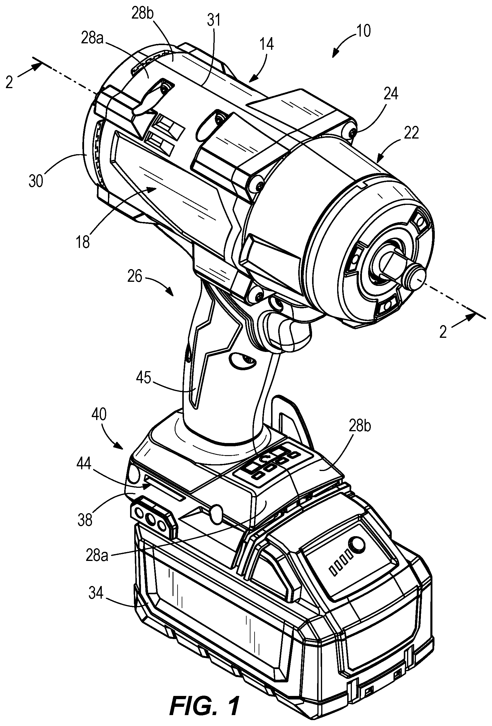 Patent US12472616 — Rotary impact tool with thrust bearing — Figure 1
