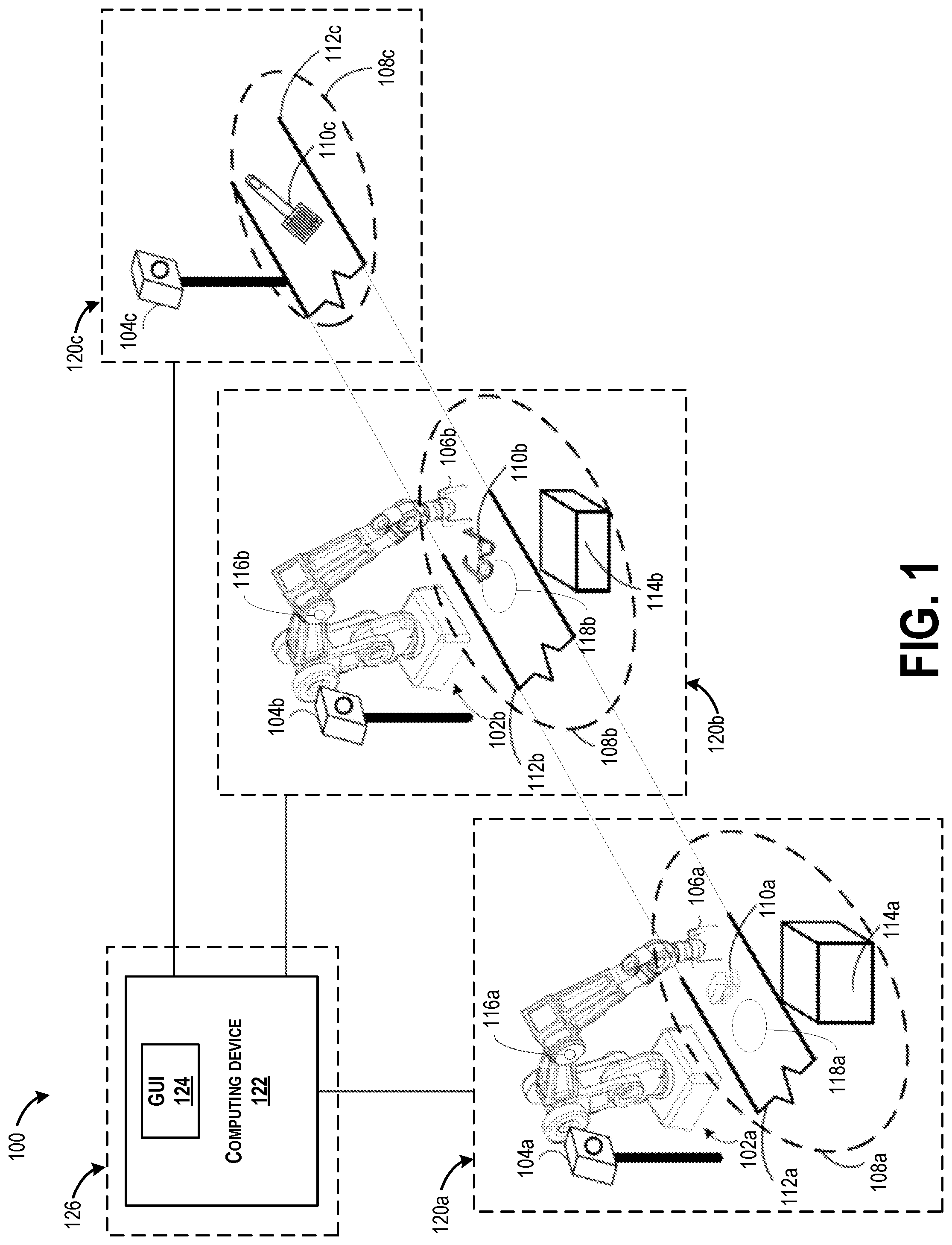 Patent US12472629 — Methods and systems for graphical user interfaces to control remotely located robots — Figure 1