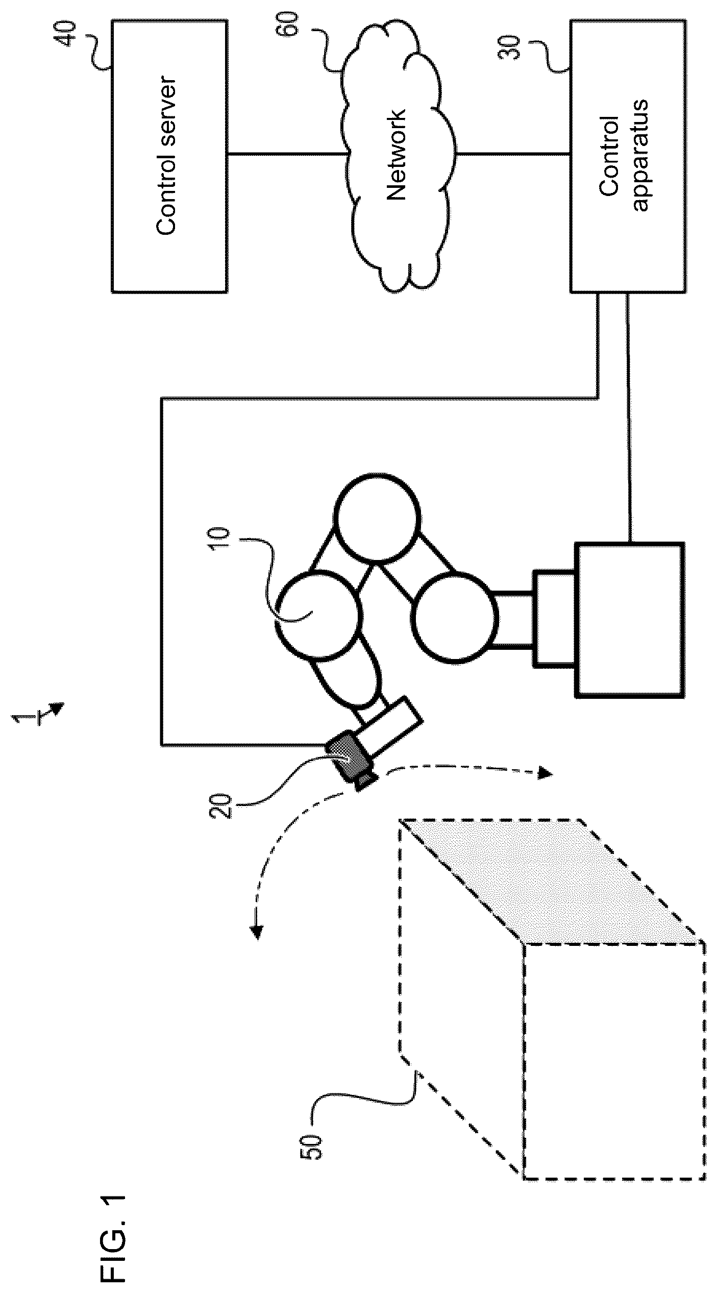 Patent US12472635 — Control device, robot, control method, and program — Figure 1