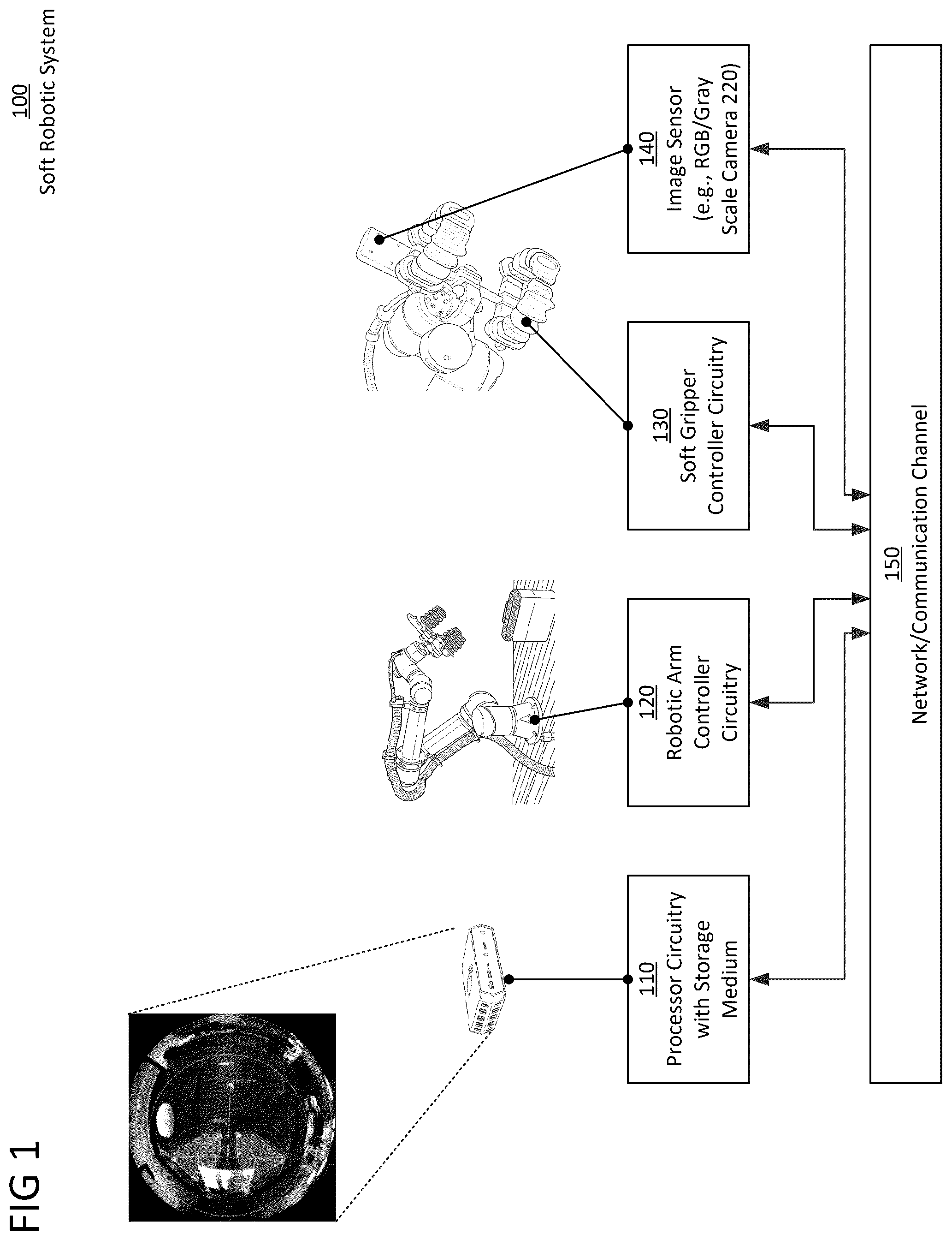 Patent US12472636 — Segmenting multi-fingered soft gripper portion based on optical flow — Figure 1