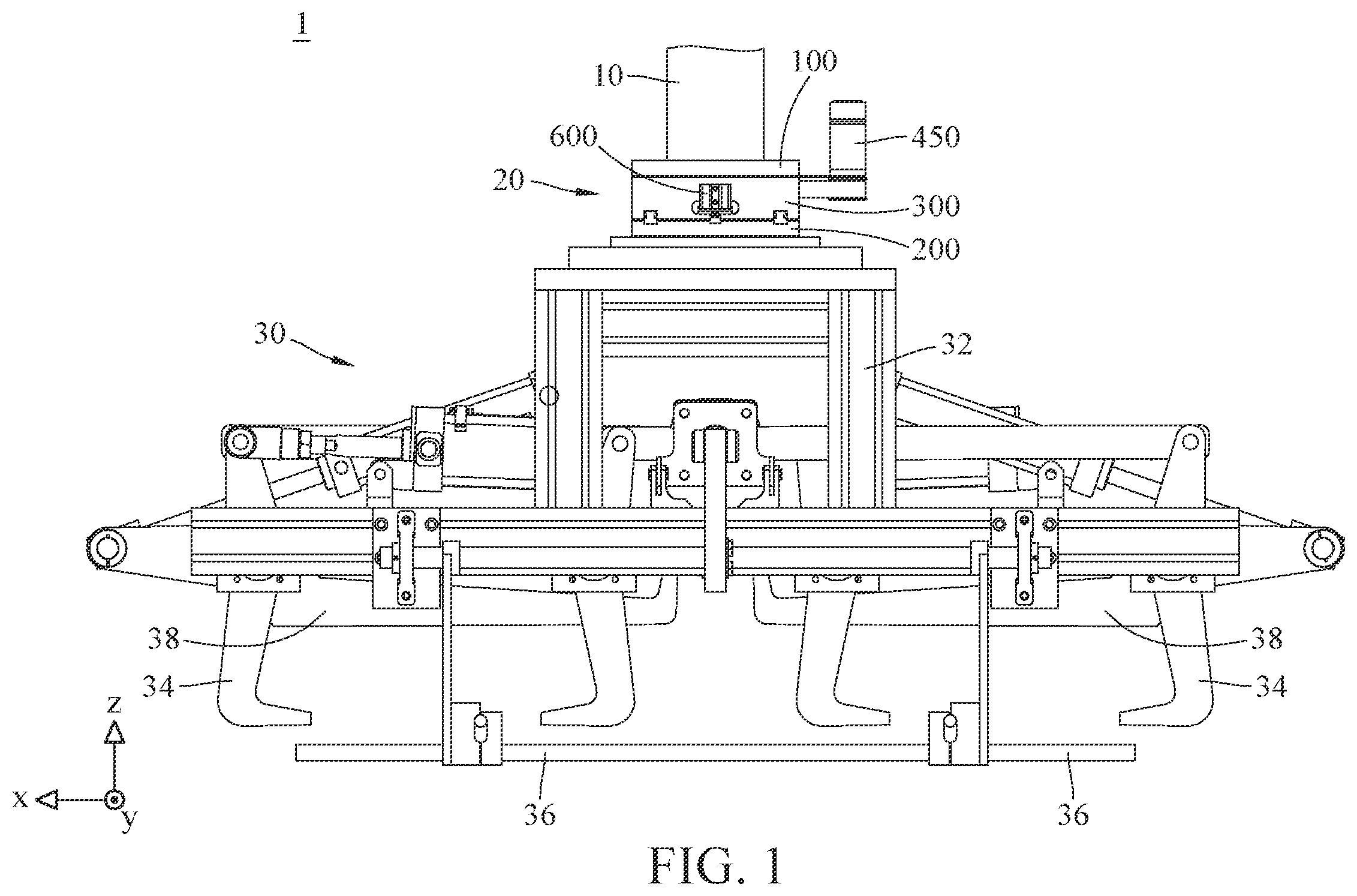 Patent US12472644 — Adjustment mechanism, pick-and-place system, and operation method thereof — Figure 1