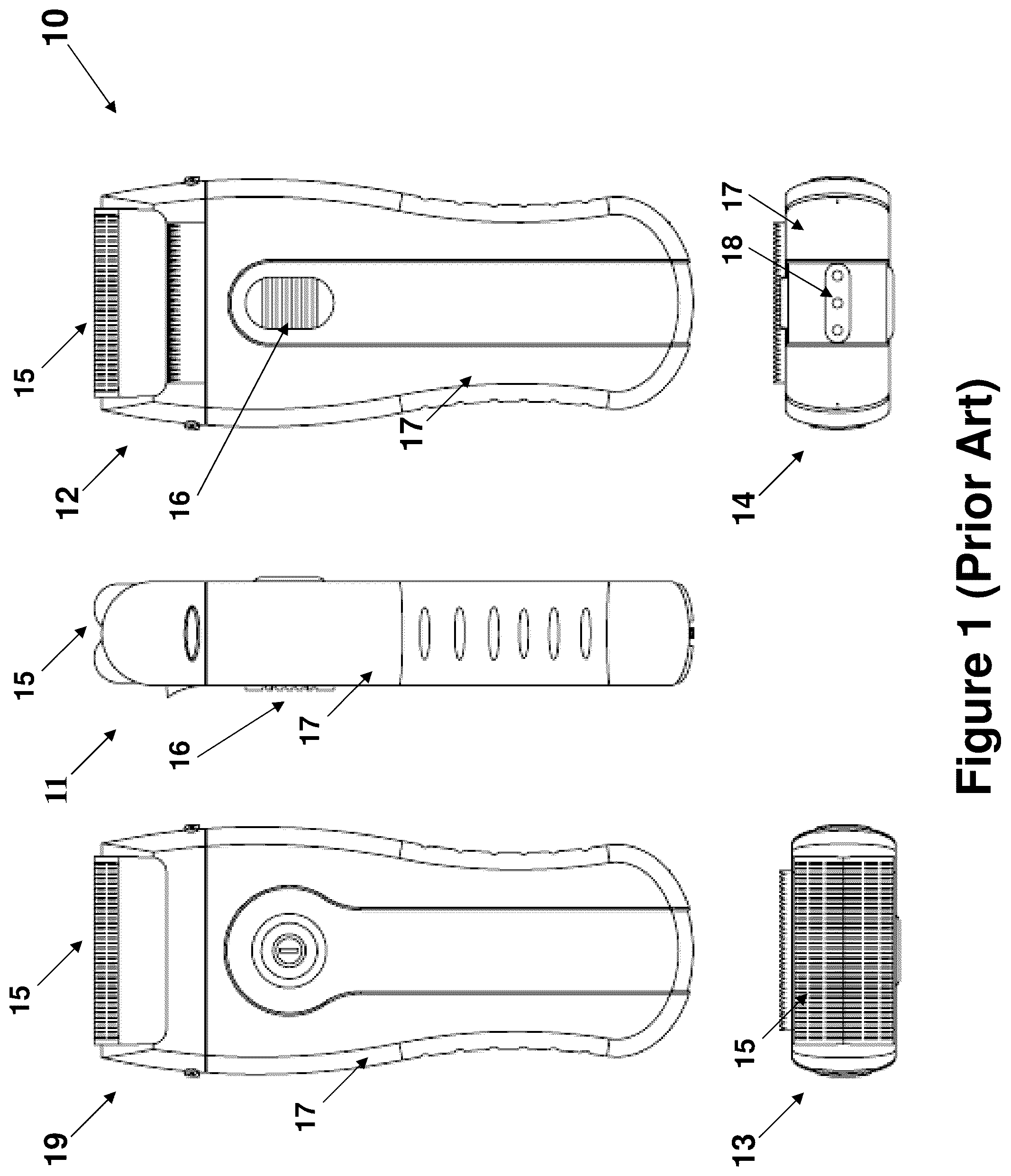Patent US12472651 Figure 1 – Electric shaver with imaging capability