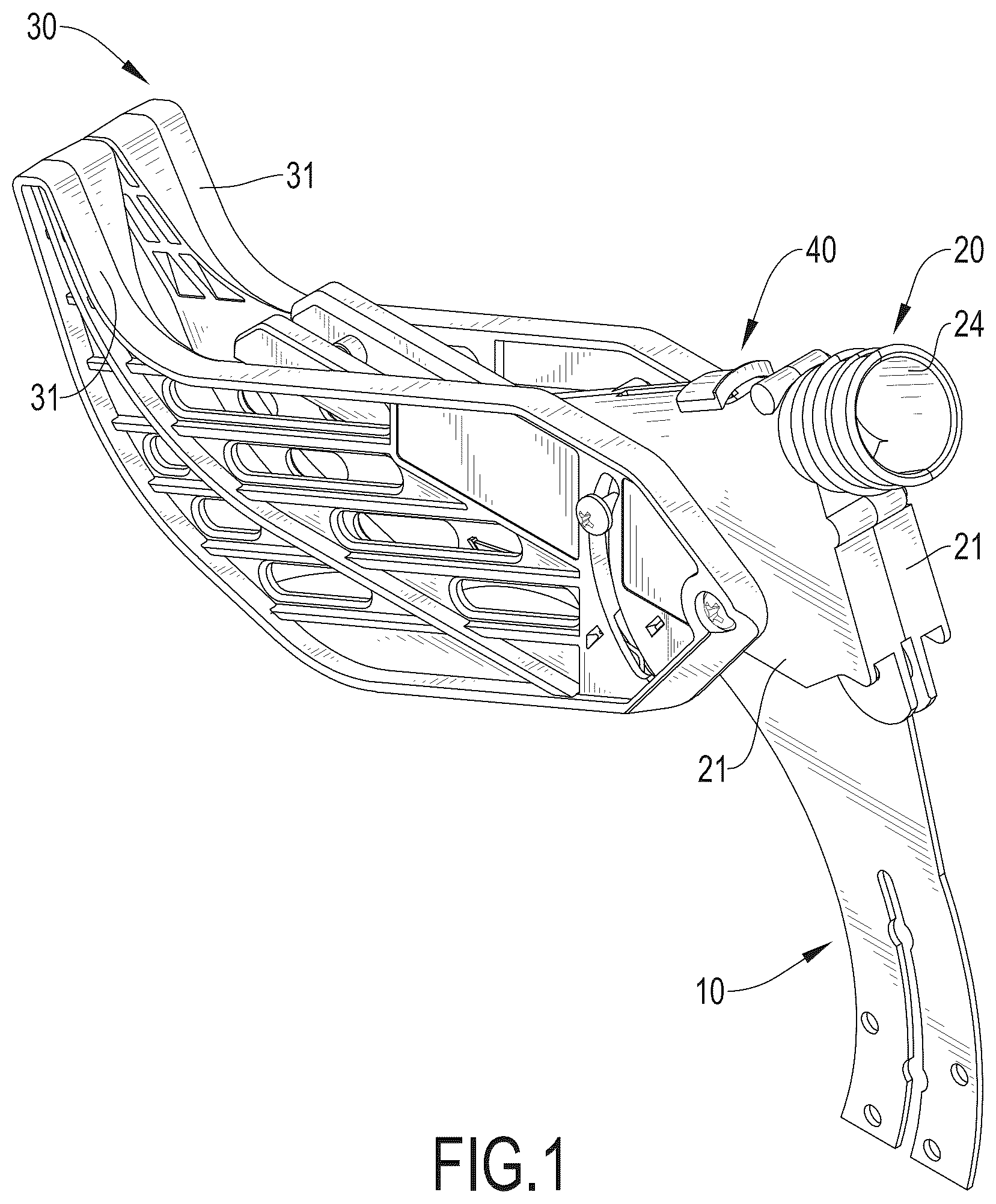 Patent US12472657 — Table saw guard — Figure 1