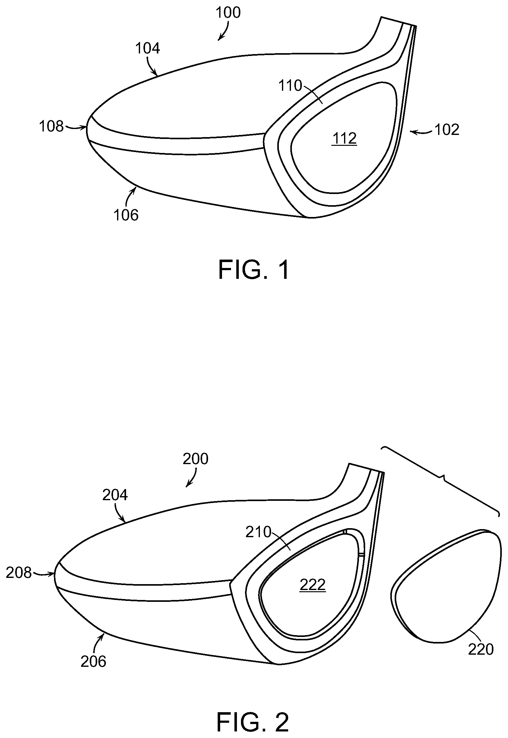 Patent US12472663 Figure 1 – Golf club head having a multi-material face and method of manufacture