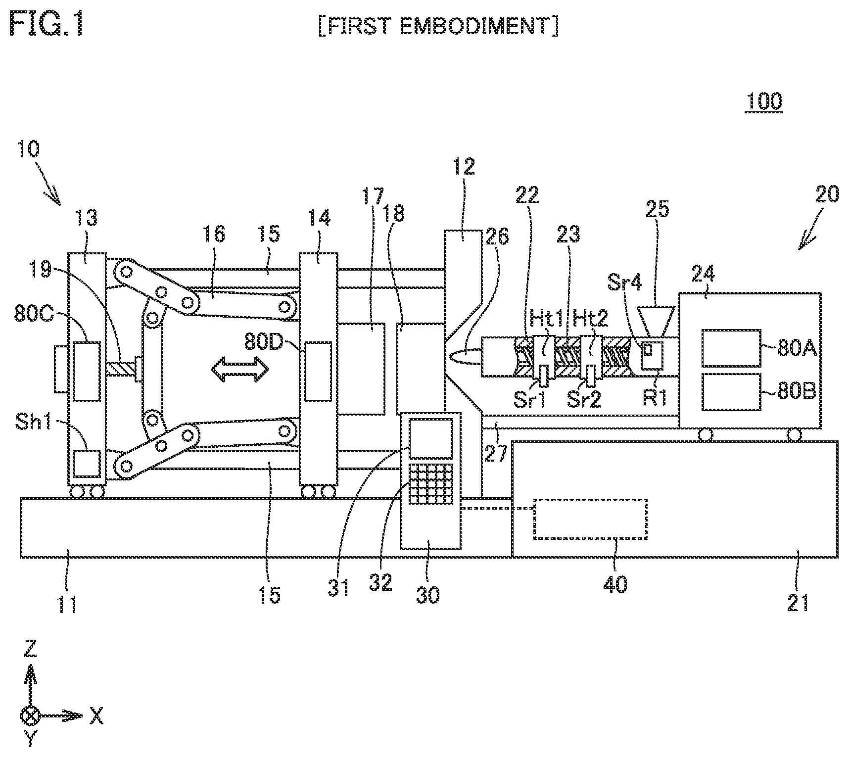 Patent US12472671 — Injection molding machine — Figure 1