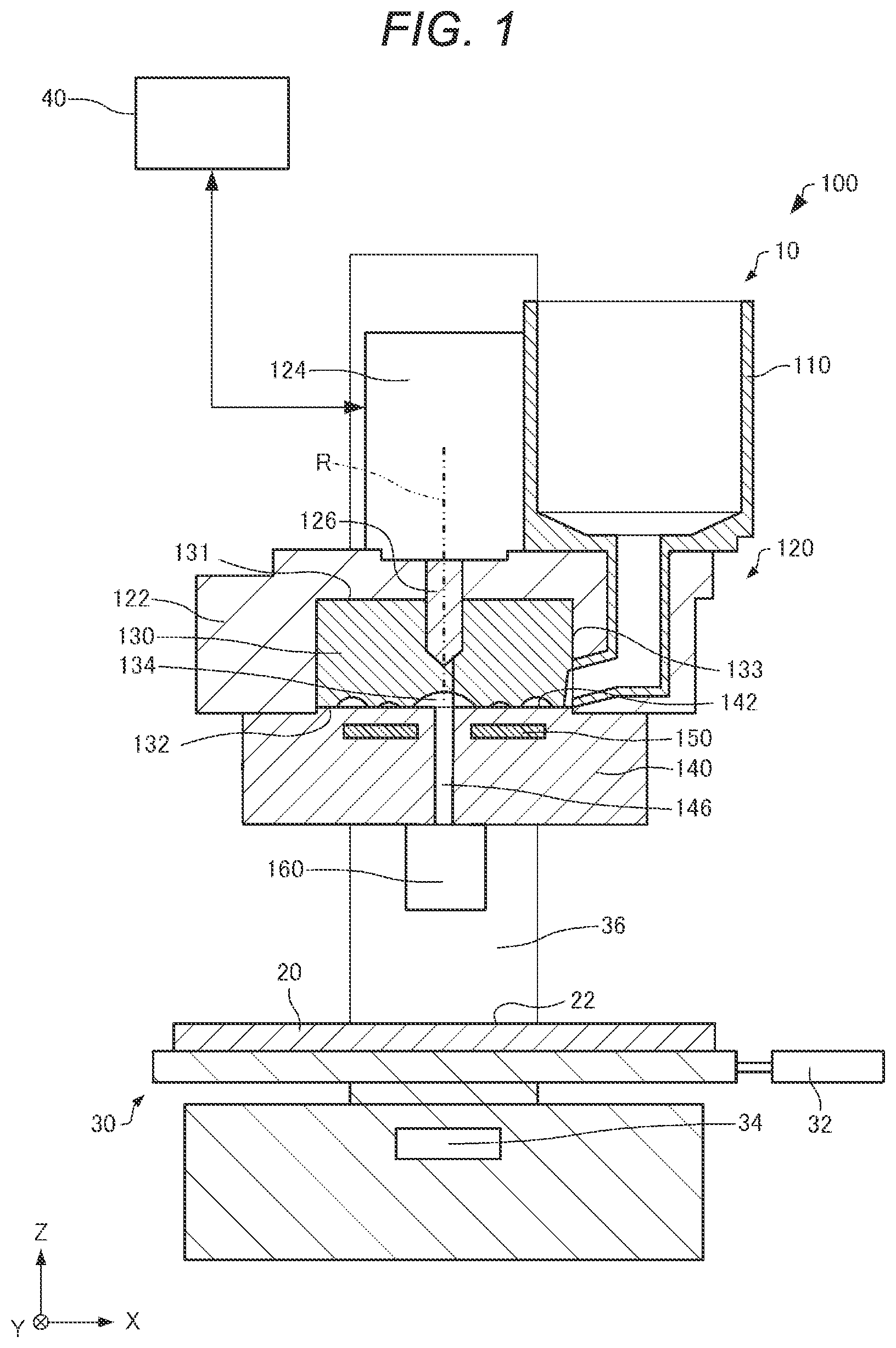 Patent US12472688 — Three-dimensional molding device — Figure 1