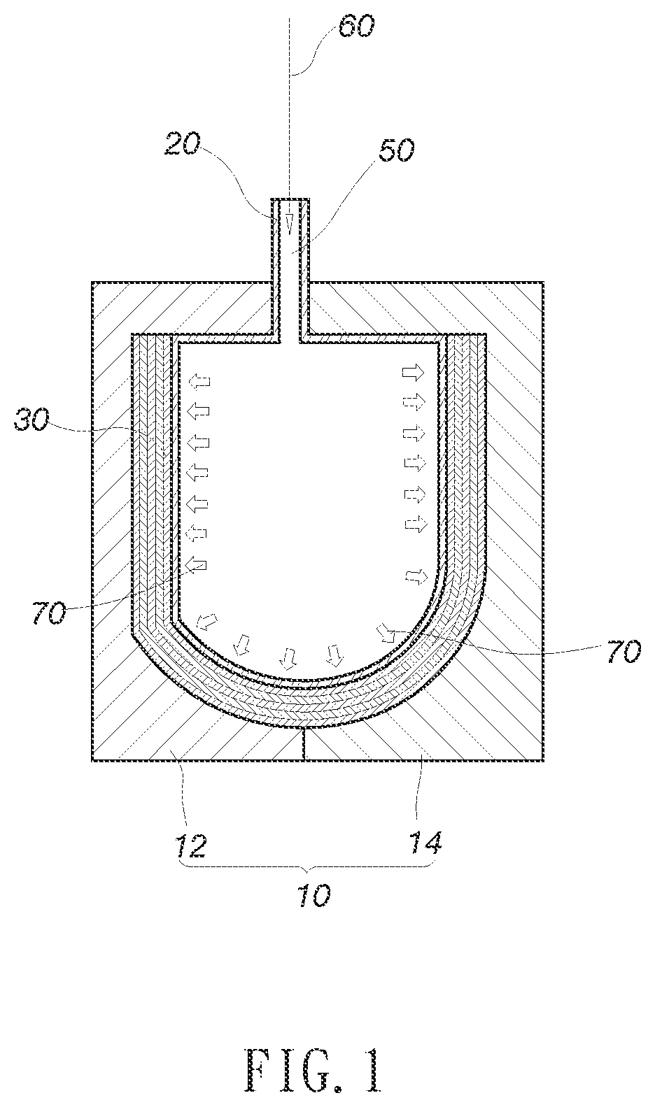 Patent US12472704 — Hot-pressing molding method for fiber thermosetting prepreg material — Figure 1