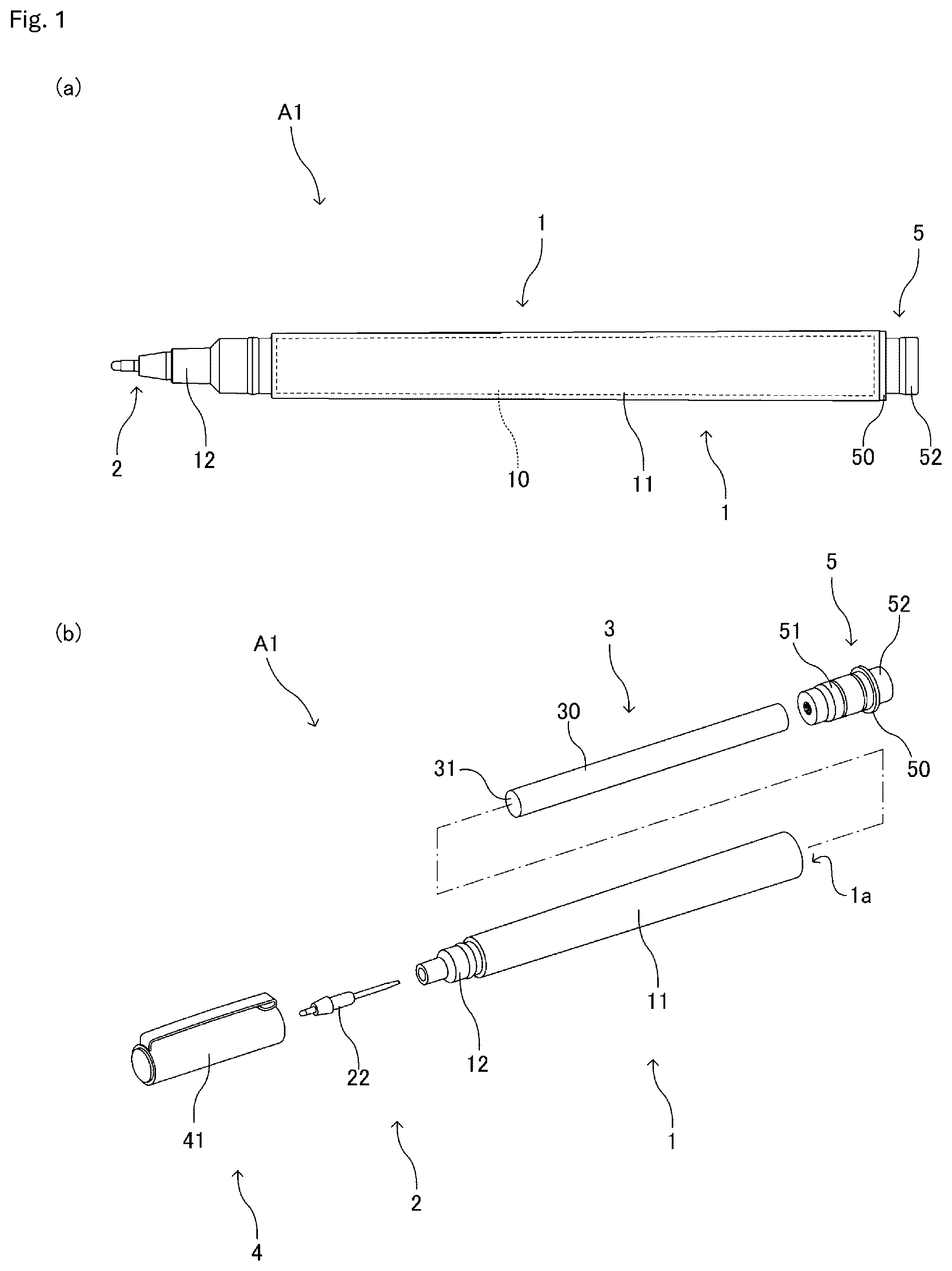 Patent US12472766 — Surgical ink, production method for said ink, and surgical pen using said ink — Figure 1