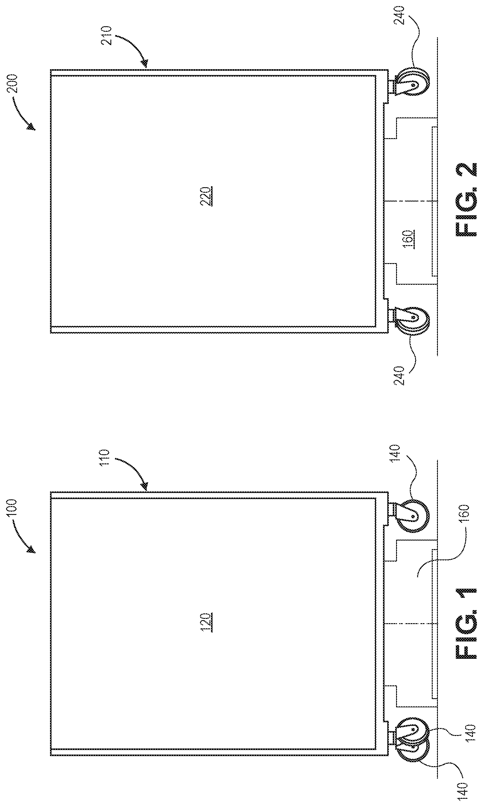 Patent US12472772 Figure 1 – Self-positioning swivel caster mechanisms