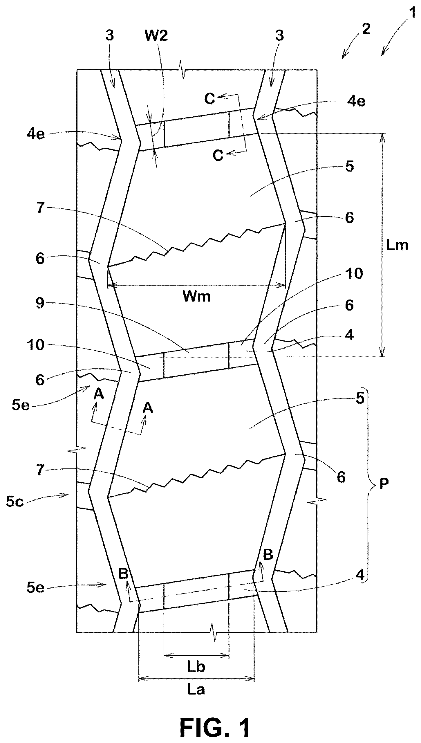 Patent US12472781 — Heavy duty tire — Figure 1