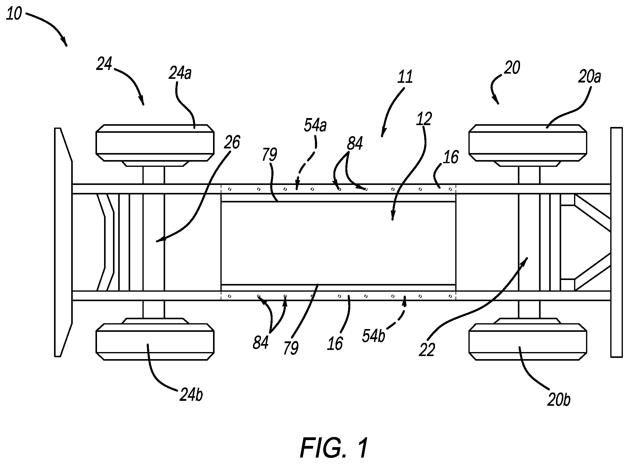 Patent US12472806 — Mounting structure for electric vehicle — Figure 1