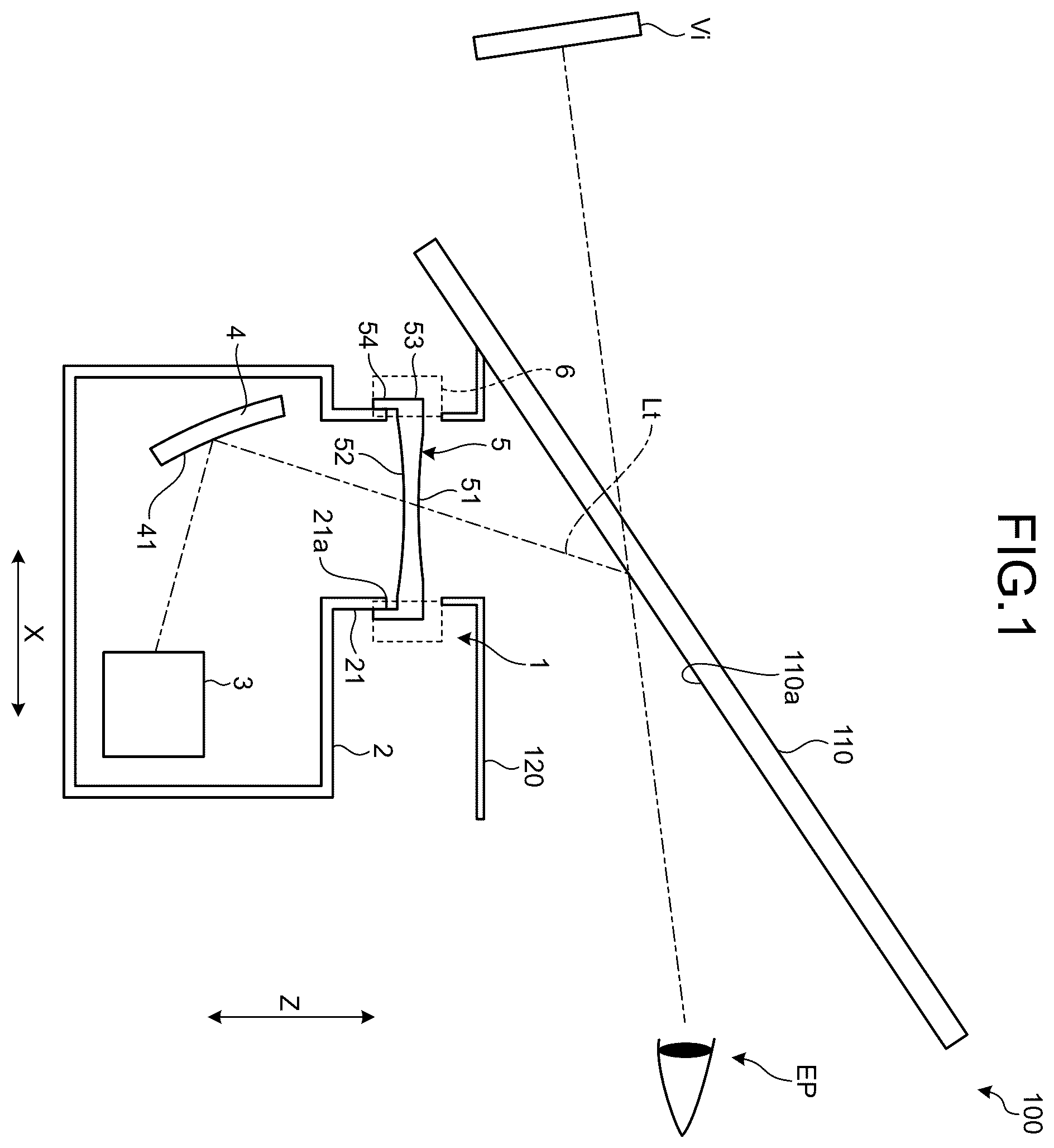 Patent US12472821 — Vehicle display device — Figure 1