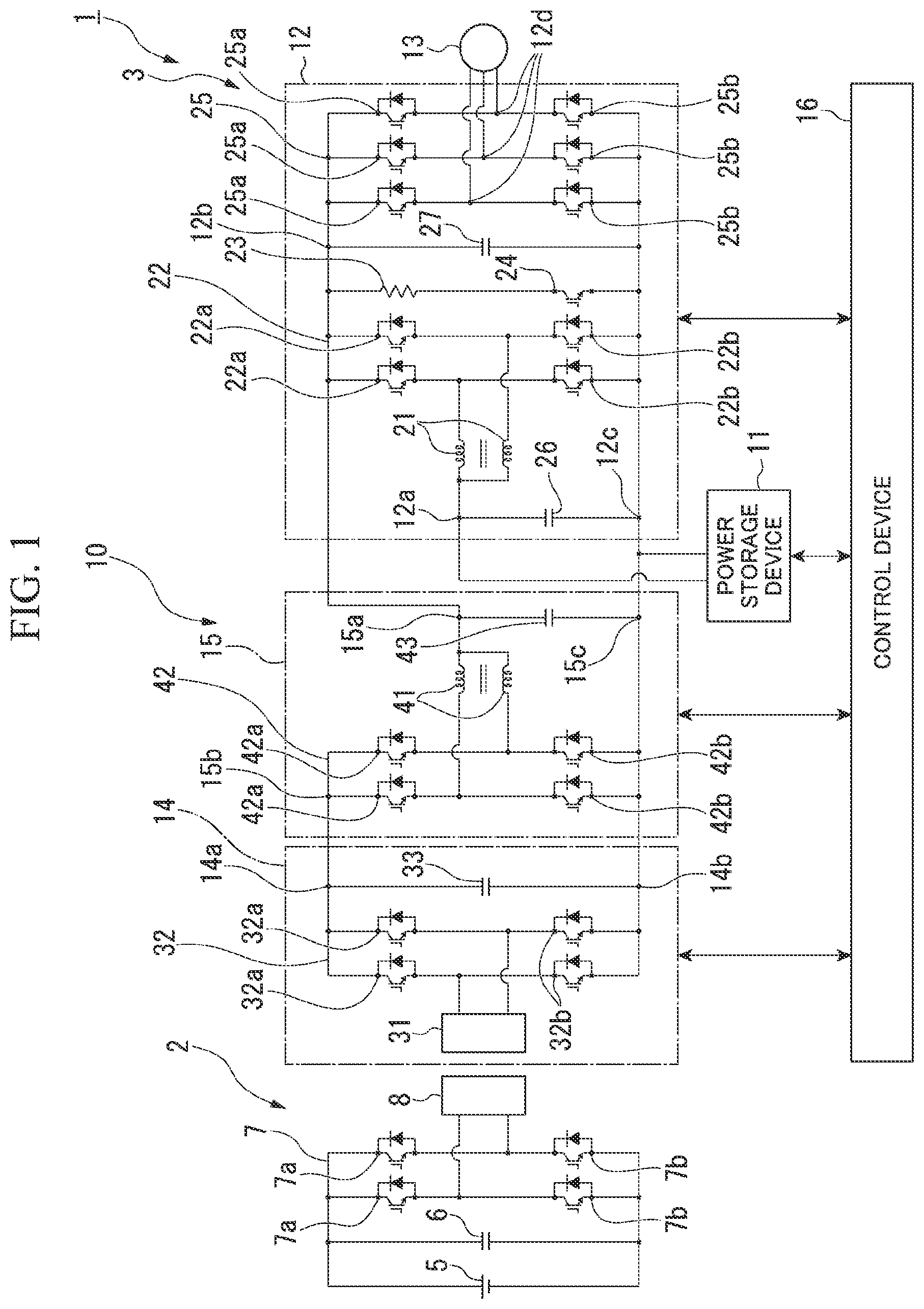 Patent US12472834 — Power control device for enhanced efficiency in power conversion — Figure 1