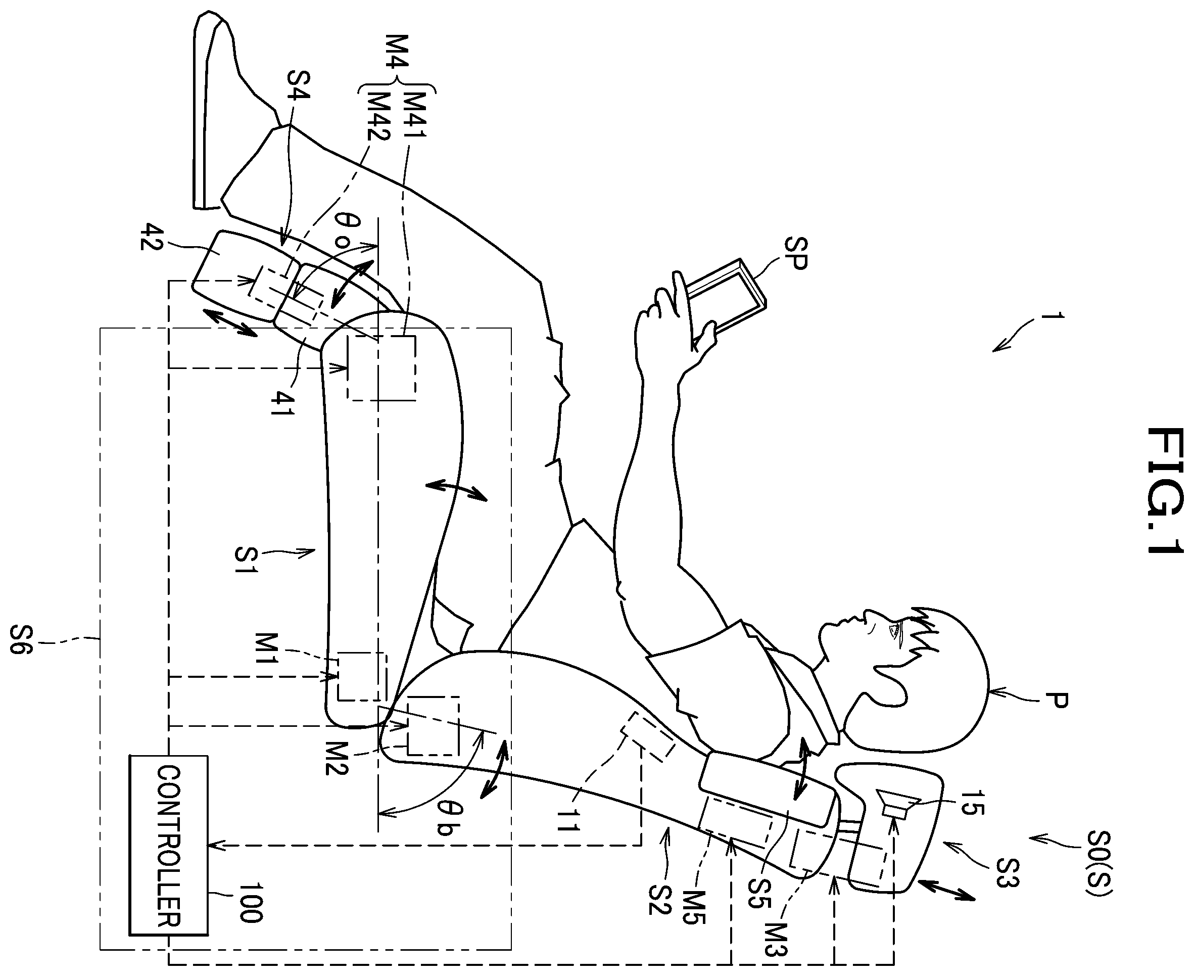 Patent US12472848 Figure 1 – Seat experience system