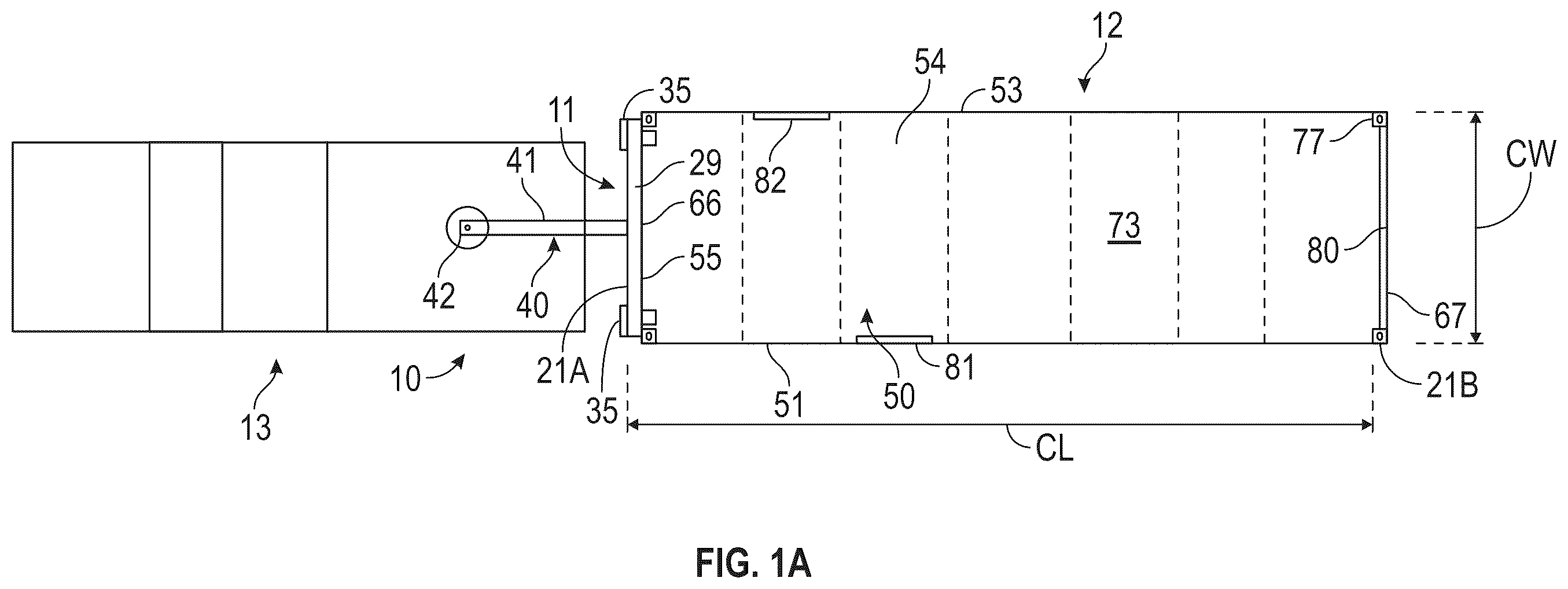 Patent US12472863 — Lightweight chassis and container for transportation of goods — Figure 1