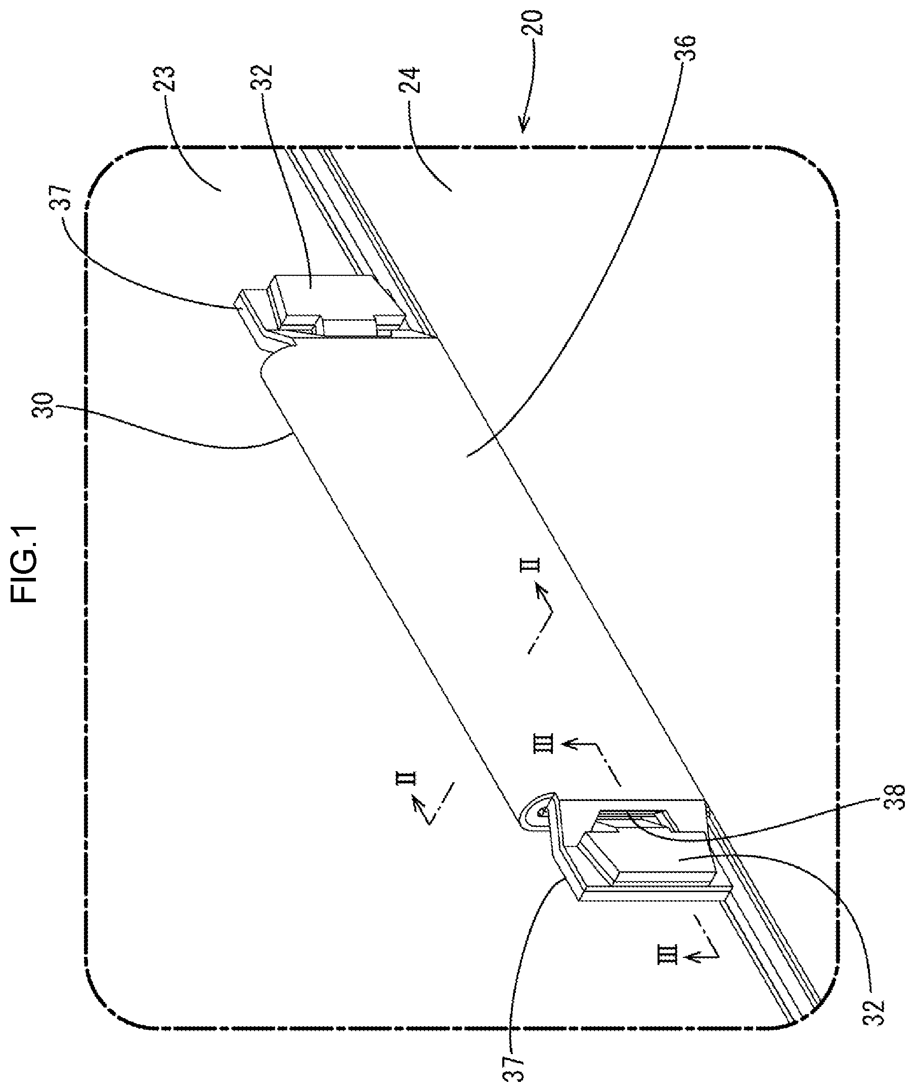 Patent US12472884 — Silencer covering protrusion of panel with fitting portion and stopper portion fitted each other — Figure 1