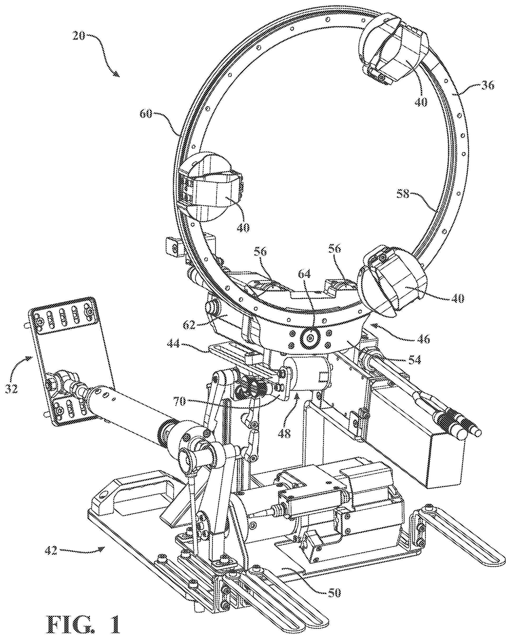 Patent US12472920 — System and method for force compensation in a robotic driving system — Figure 1