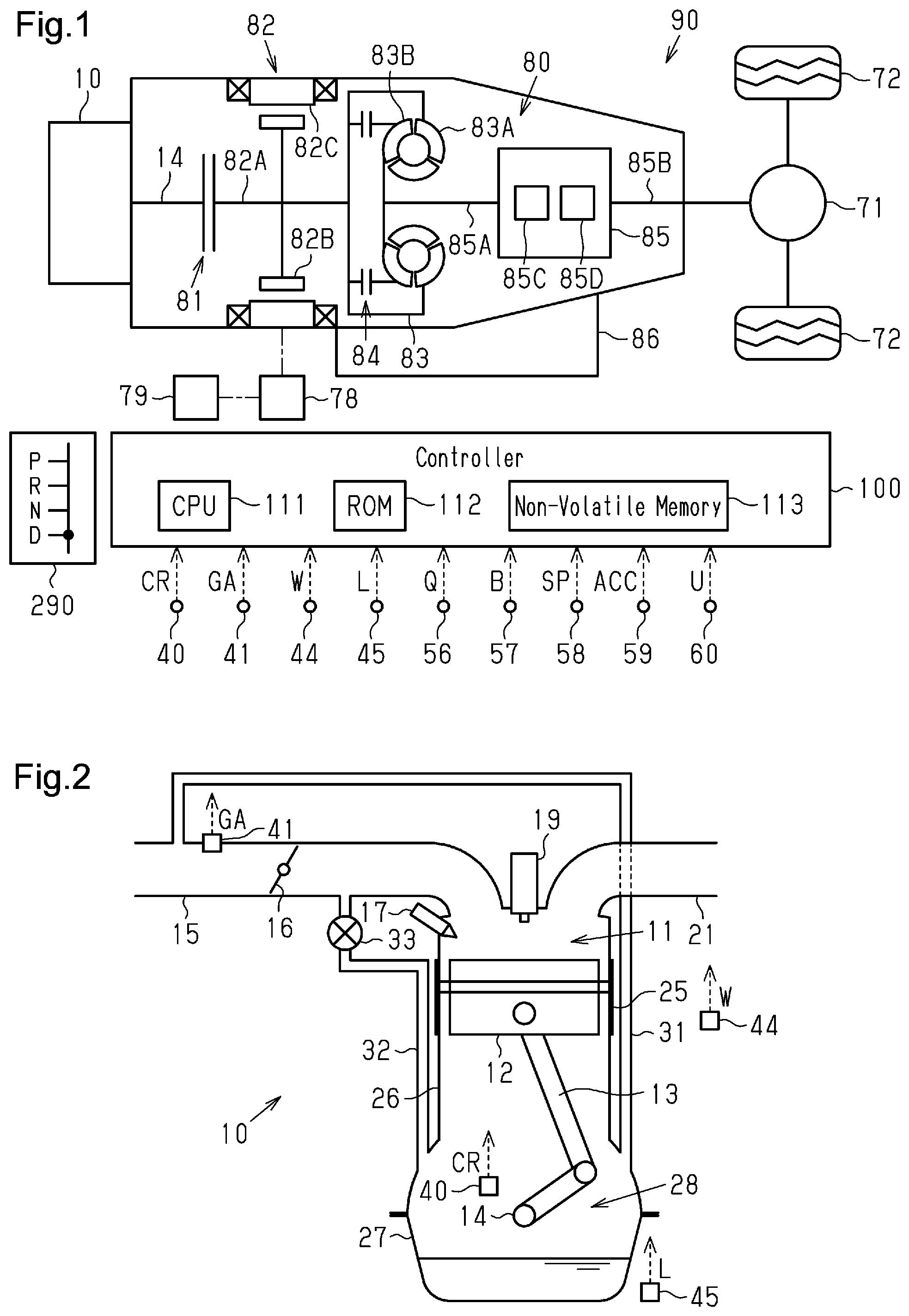 Patent US12472931 — Controller and control method for vehicle — Figure 1