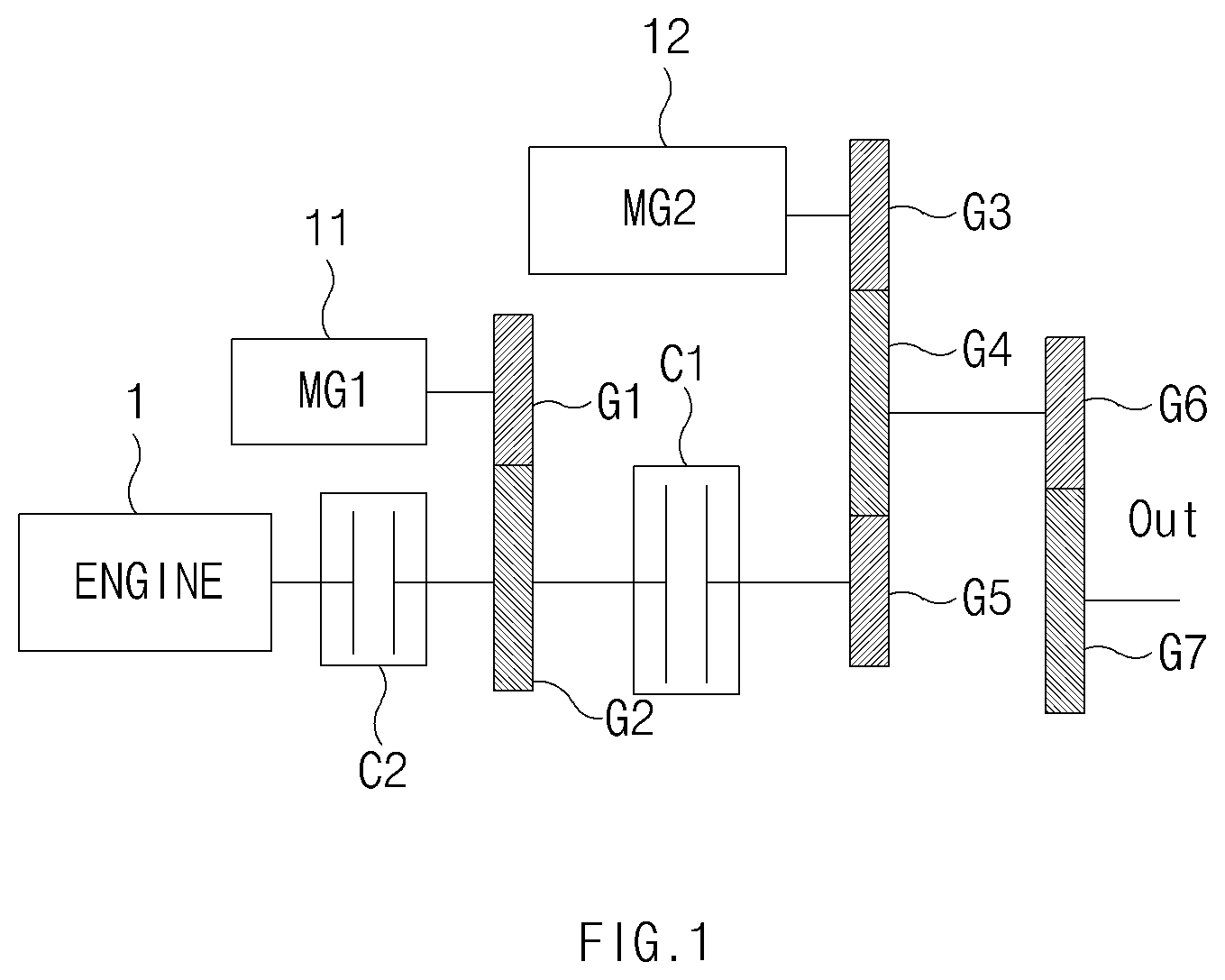 Patent US12472932 — Hybrid electric vehicle and method for controlling the same — Figure 1